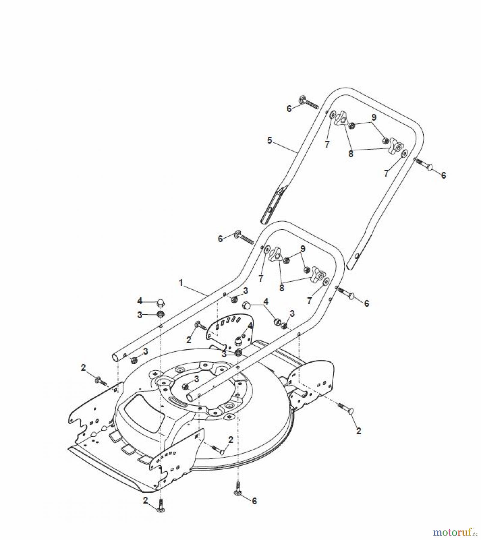 Global Garden Products GGP Rasenmäher Baujahr 2017 Benzin Ohne Antrieb 2017 MCS 474 Handle, Lower Part