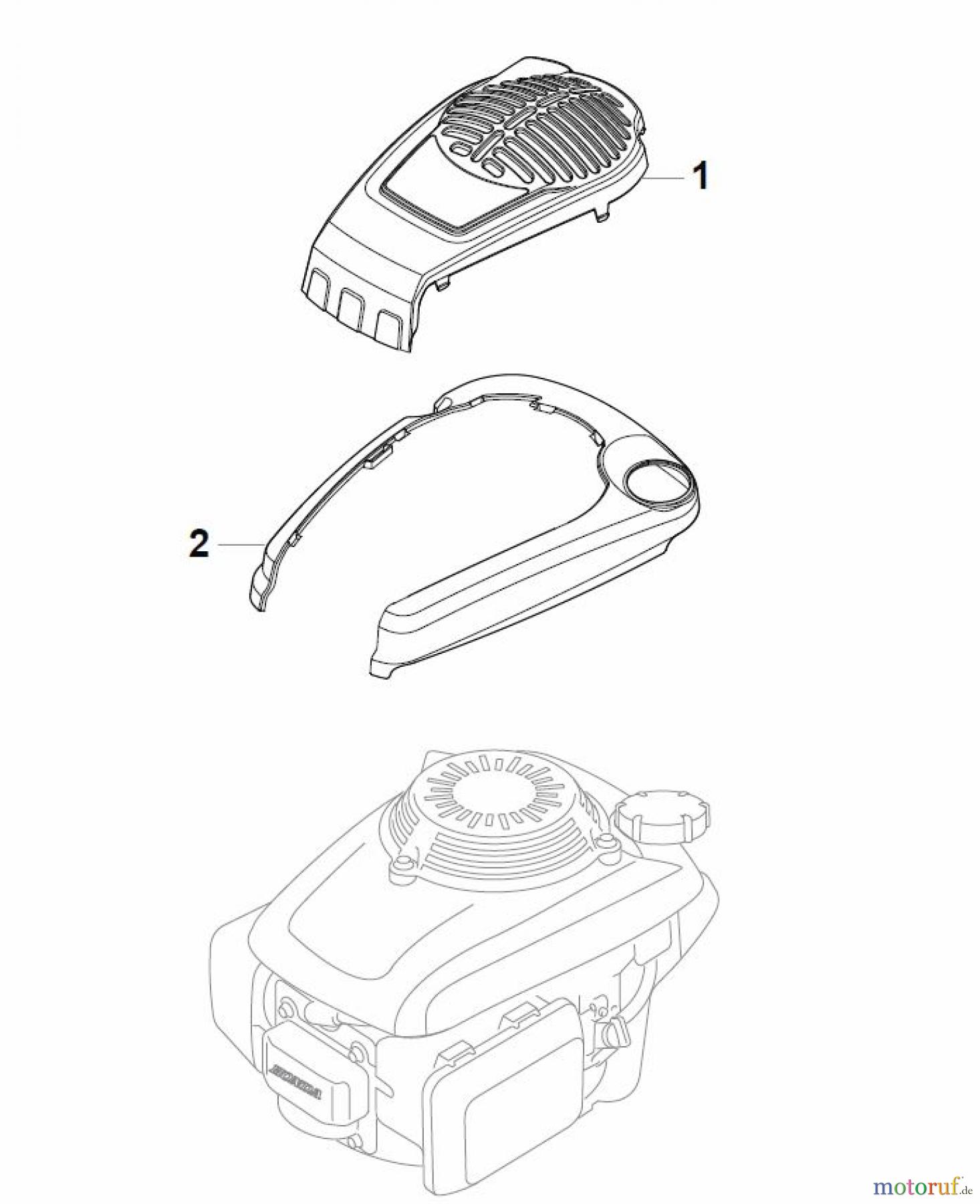 Global Garden Products GGP Rasenmäher Baujahr 2017 Benzin Ohne Antrieb 2017 MCS 474 Honda Engine Cover