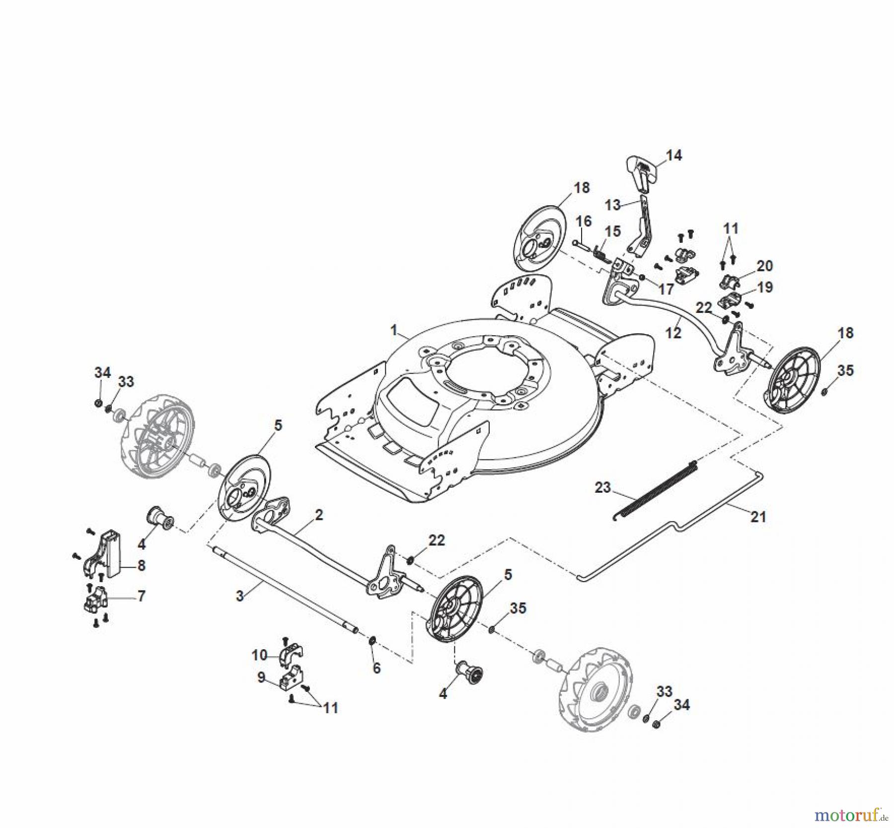 Global Garden Products GGP Rasenmäher Baujahr 2017 Benzin Ohne Antrieb 2017 MCS 474 Q Deck And Height Adjusting