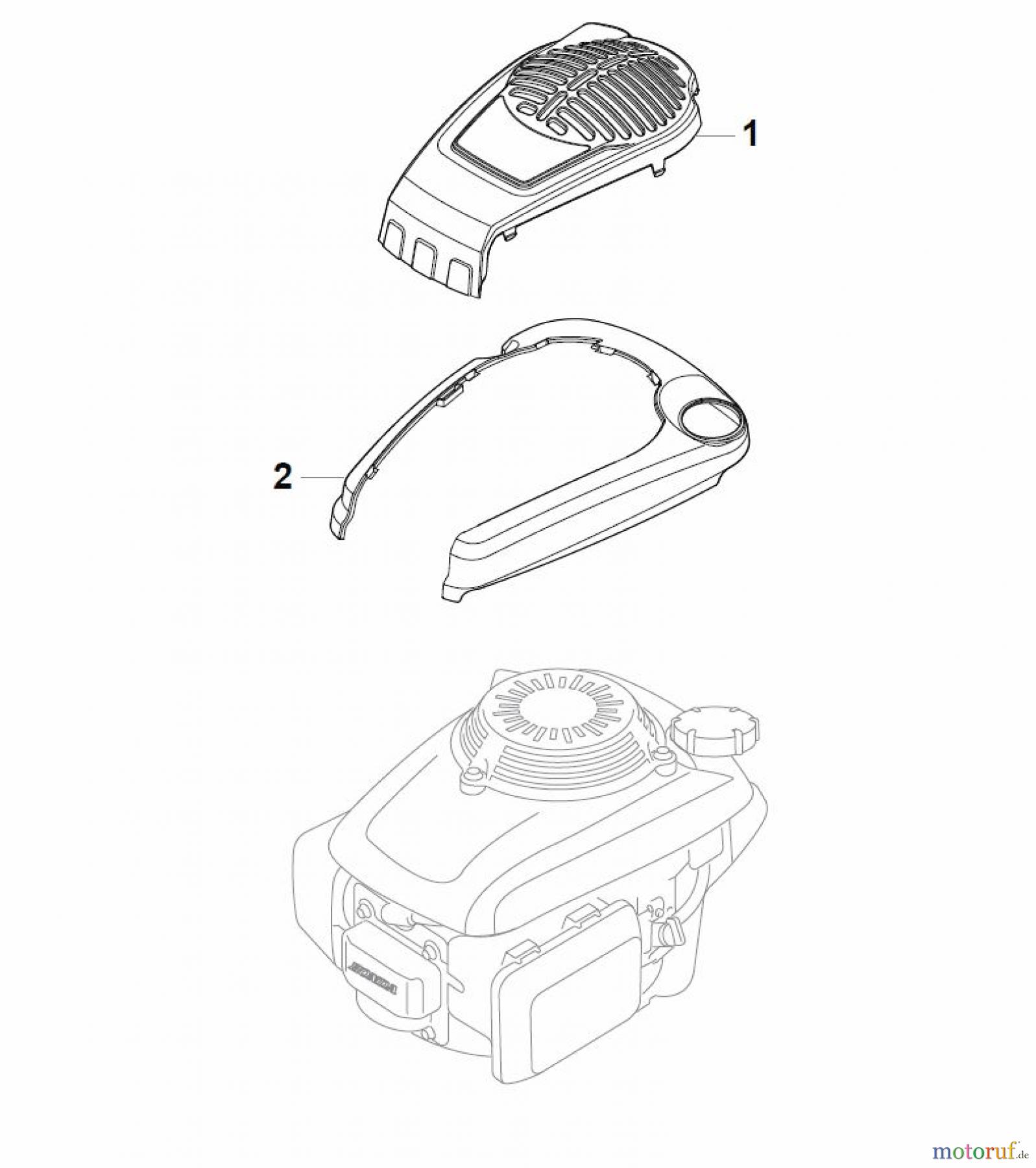 Global Garden Products GGP Rasenmäher Baujahr 2017 Benzin Ohne Antrieb 2017 MCS 474 Q Honda Engine Cover