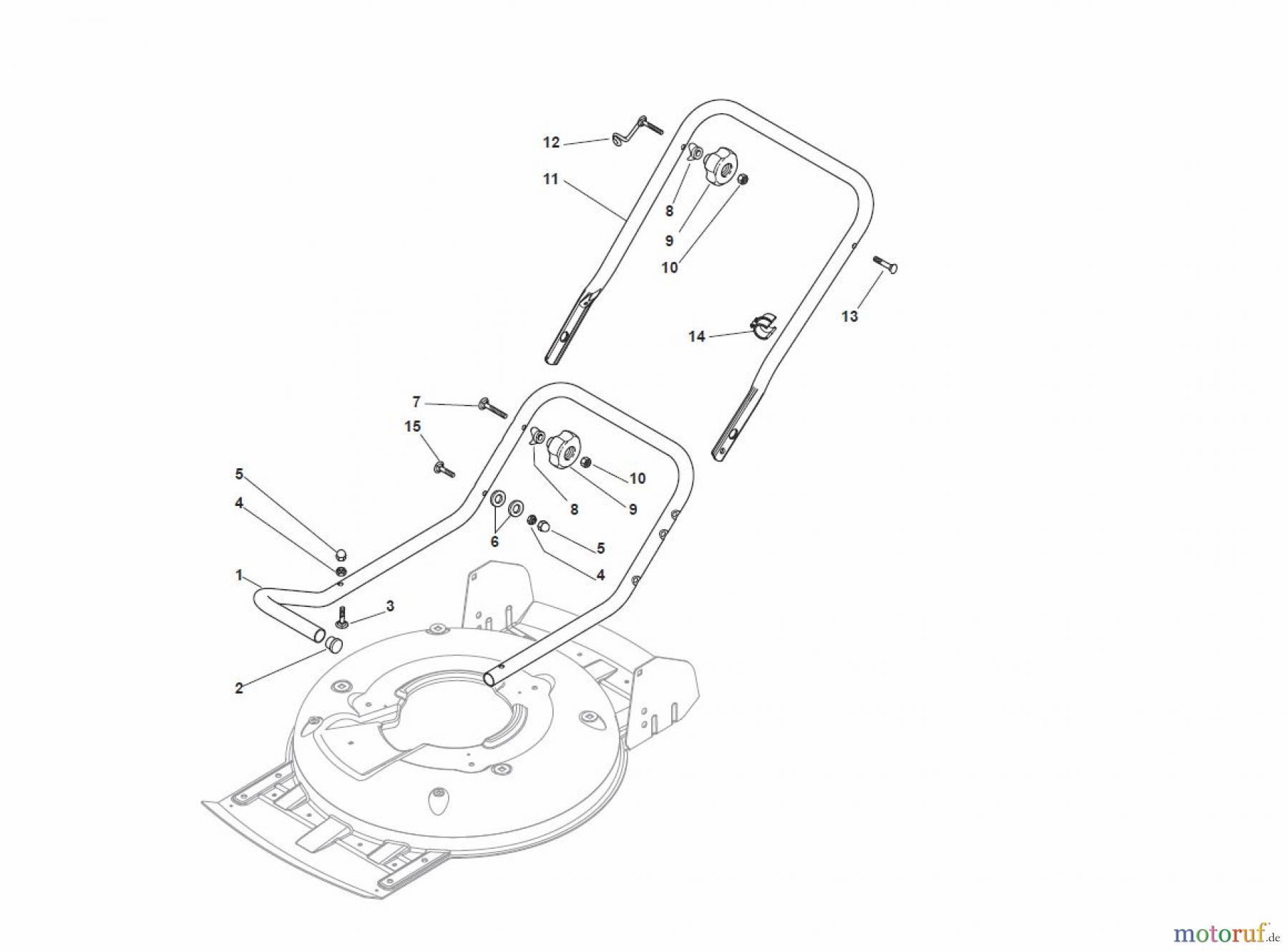 Global Garden Products GGP Rasenmäher Baujahr 2017 Benzin Ohne Antrieb 2017 MCS 504 Handle, Lower Part