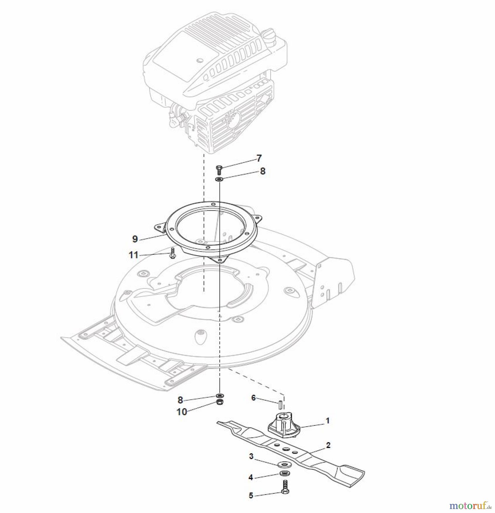Global Garden Products GGP Rasenmäher Baujahr 2017 Benzin Ohne Antrieb 2017 MCS 504 Blade - with Standard Flange