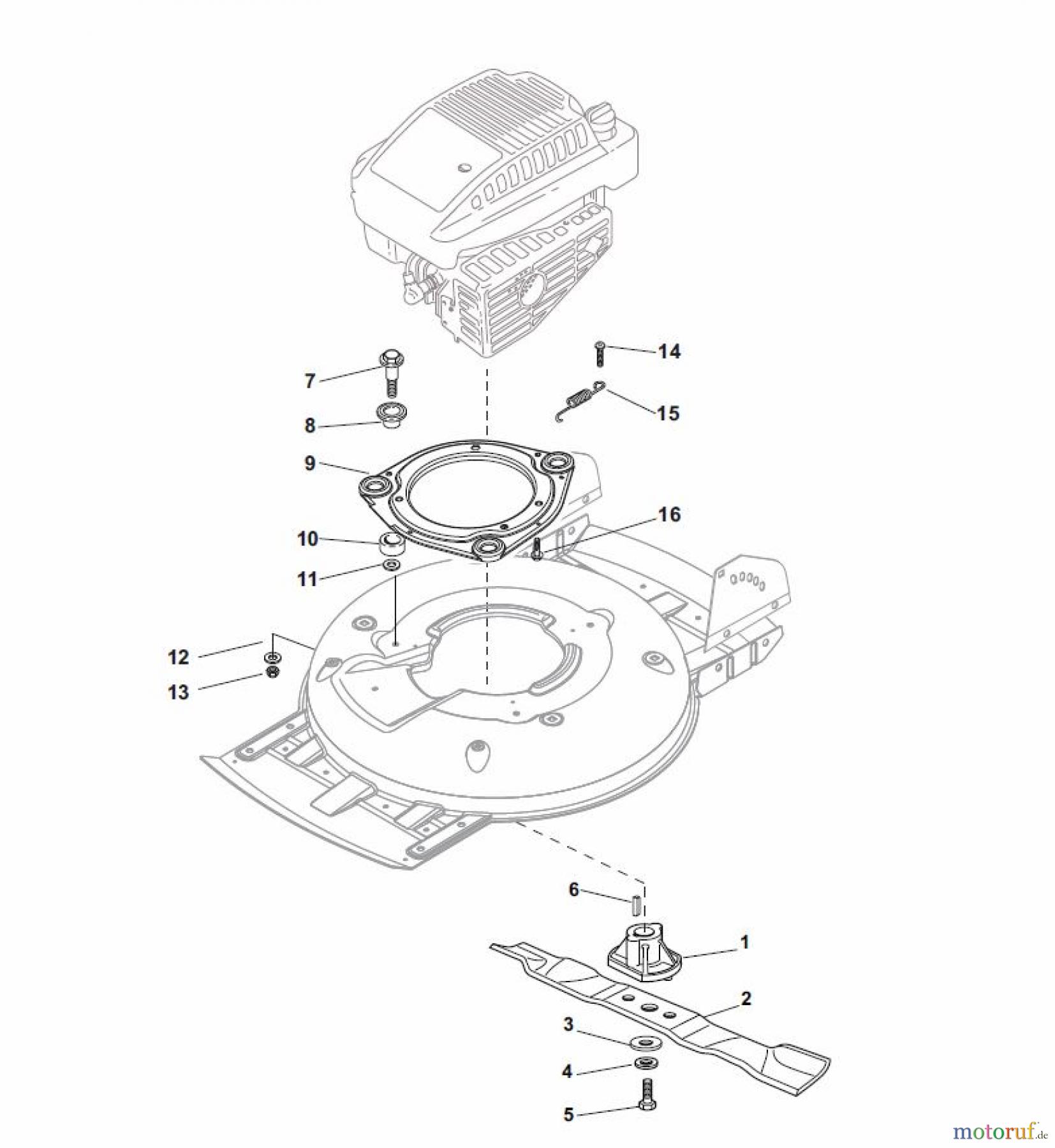 Global Garden Products GGP Rasenmäher Baujahr 2017 Benzin Ohne Antrieb 2017 MCS 504 Blade - with AVS Flange