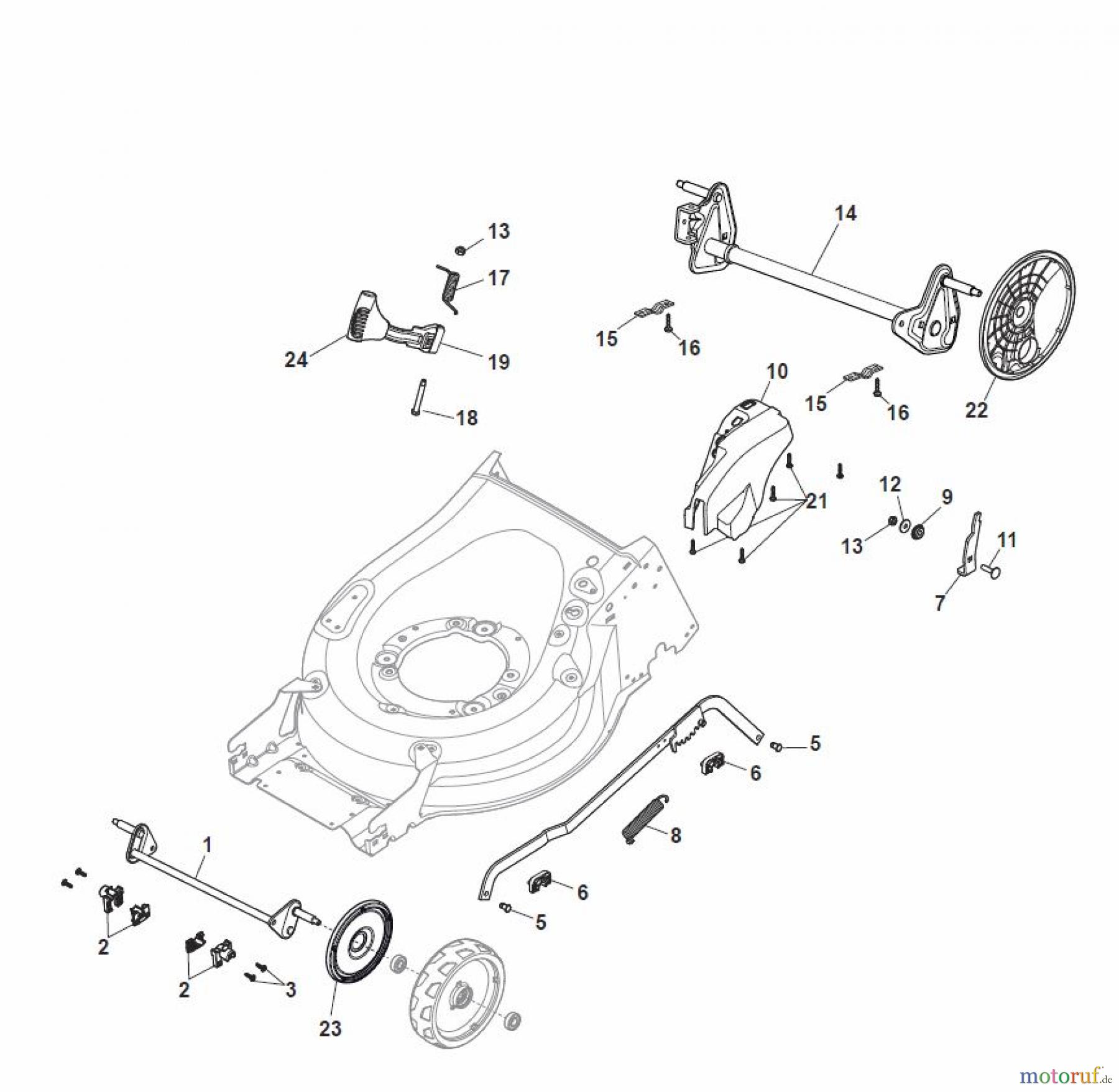 Global Garden Products GGP Rasenmäher Baujahr 2017 Benzin Ohne Antrieb 2017 MP1 504 Deck And Height Adjusting