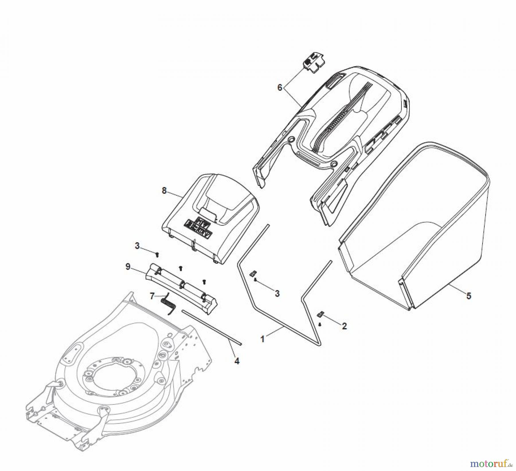 Global Garden Products GGP Rasenmäher Baujahr 2017 Benzin Ohne Antrieb 2017 MP1 504 Grass-Catcher