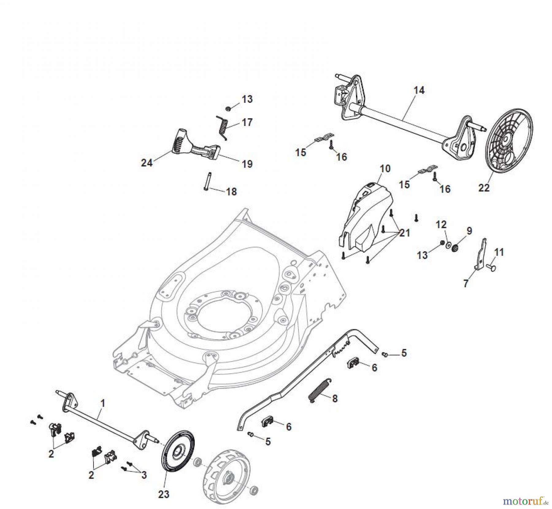 Global Garden Products GGP Rasenmäher Baujahr 2017 Benzin Ohne Antrieb 2017 MP1 504 Q Deck And Height Adjusting