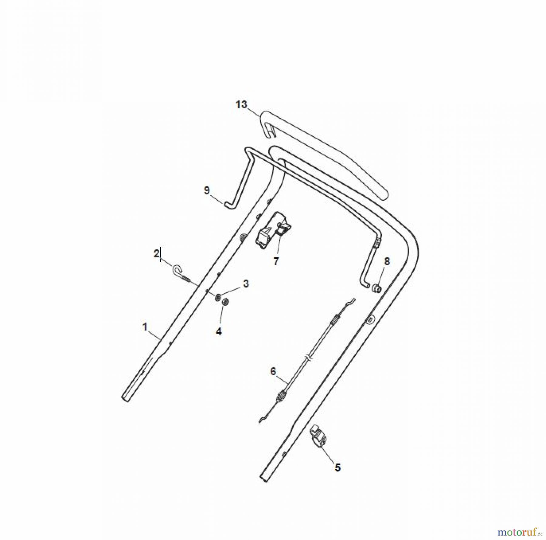  Global Garden Products GGP Rasenmäher Baujahr 2017 Benzin Ohne Antrieb 2017 NT 534 - 534 Q Handle, Upper Part - LUX