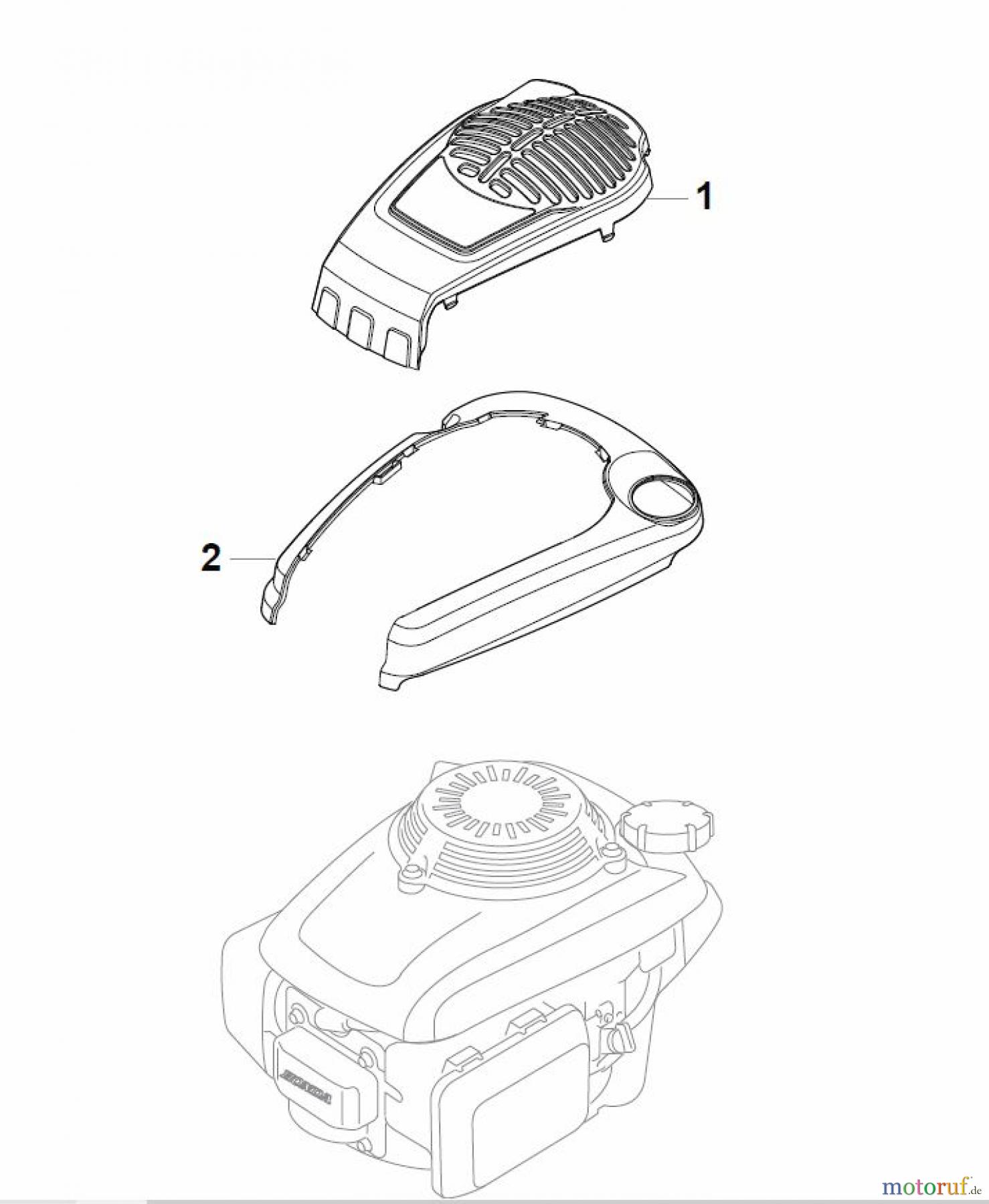 Global Garden Products GGP Rasenmäher Baujahr 2017 Benzin Ohne Antrieb 2017 NT 534 - 534 Q Honda Engine Cover
