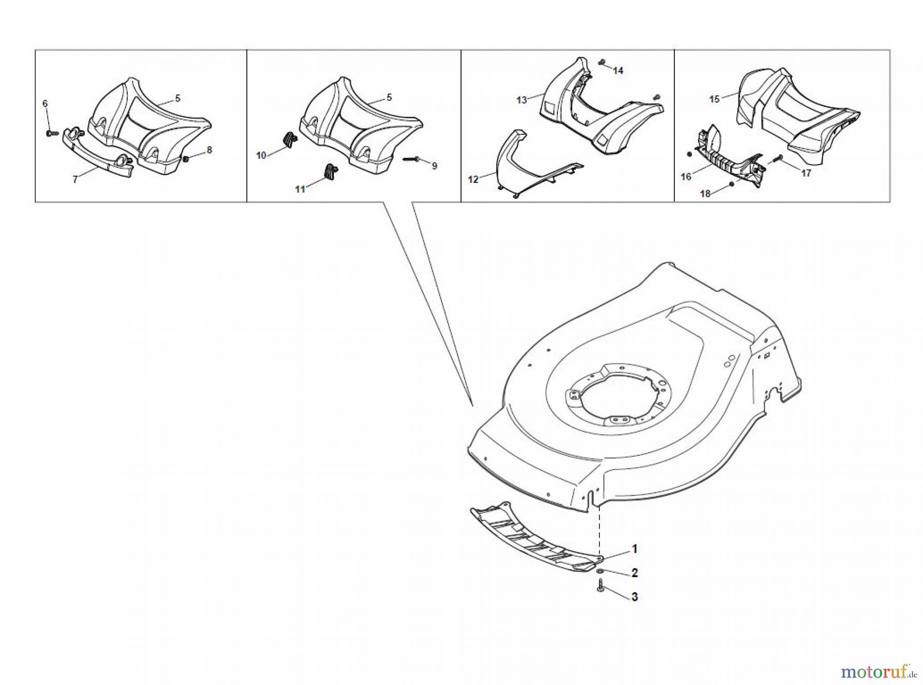Global Garden Products GGP Rasenmäher Baujahr 2017 Benzin Ohne Antrieb 2017 NT 534 W - 534 WQ Mask