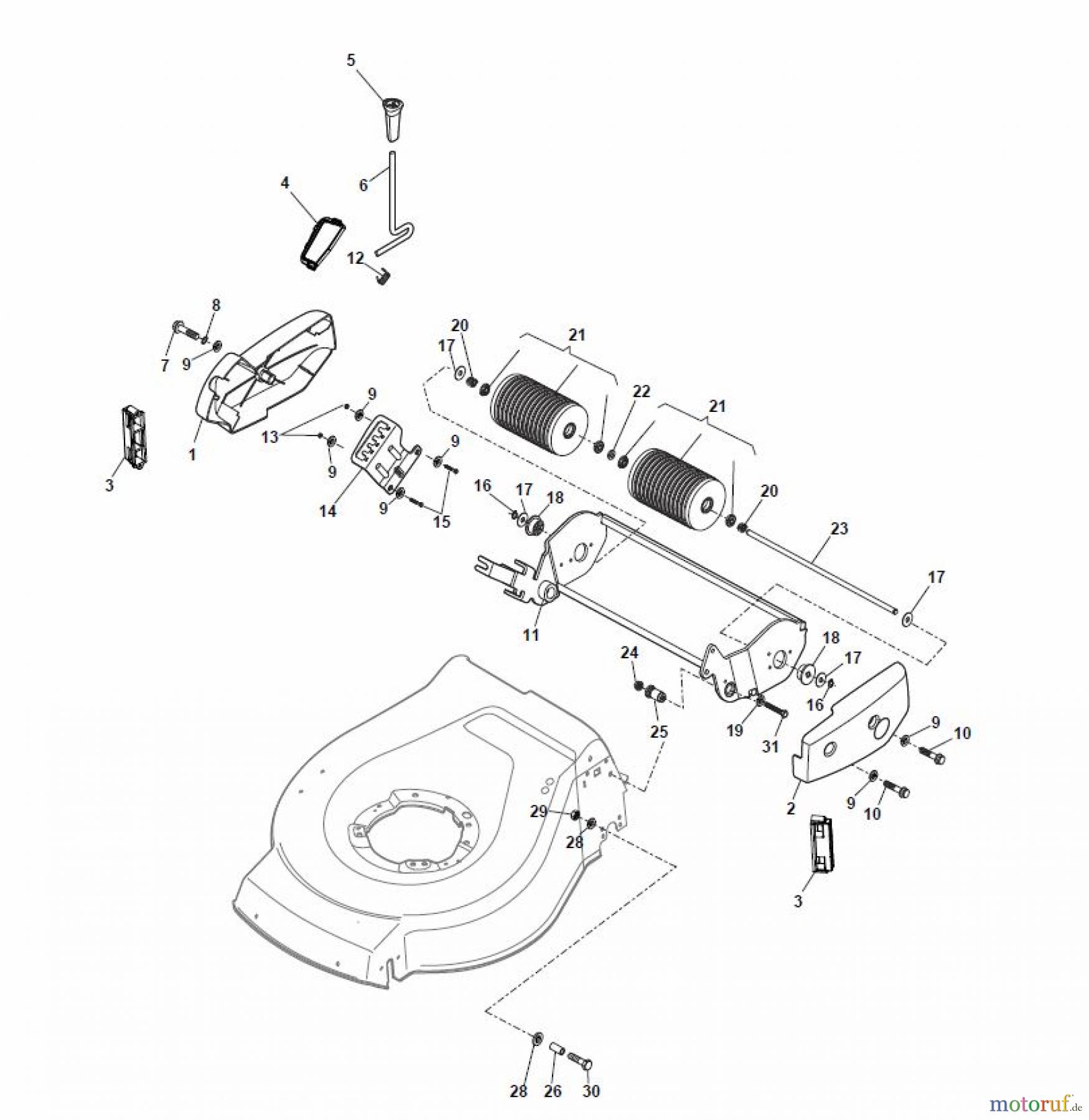 Global Garden Products GGP Rasenmäher Baujahr 2017 Benzin Ohne Antrieb 2017 NTL 434-R (Roller) Ass.Y Roller