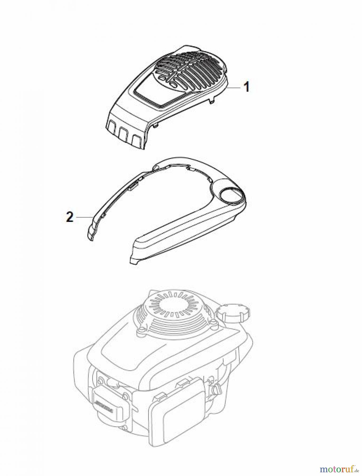 Global Garden Products GGP Rasenmäher Baujahr 2017 Benzin Ohne Antrieb 2017 NTL 434-R (Roller) Honda Engine Cover