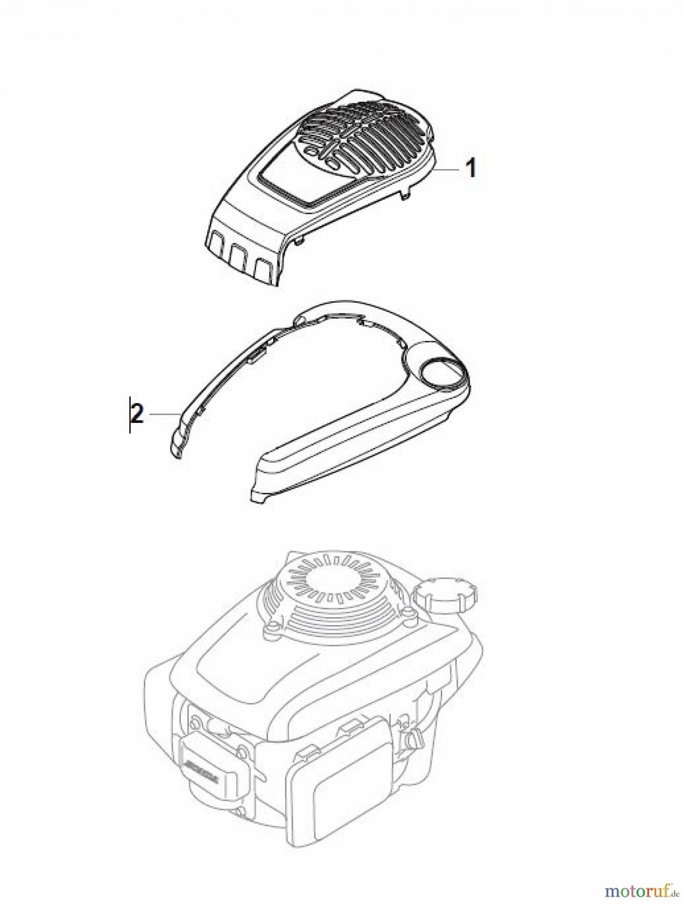 Global Garden Products GGP Rasenmäher Baujahr 2017 Benzin Ohne Antrieb 2017 NTL 484 W - 484 WQ Honda Engine Cover