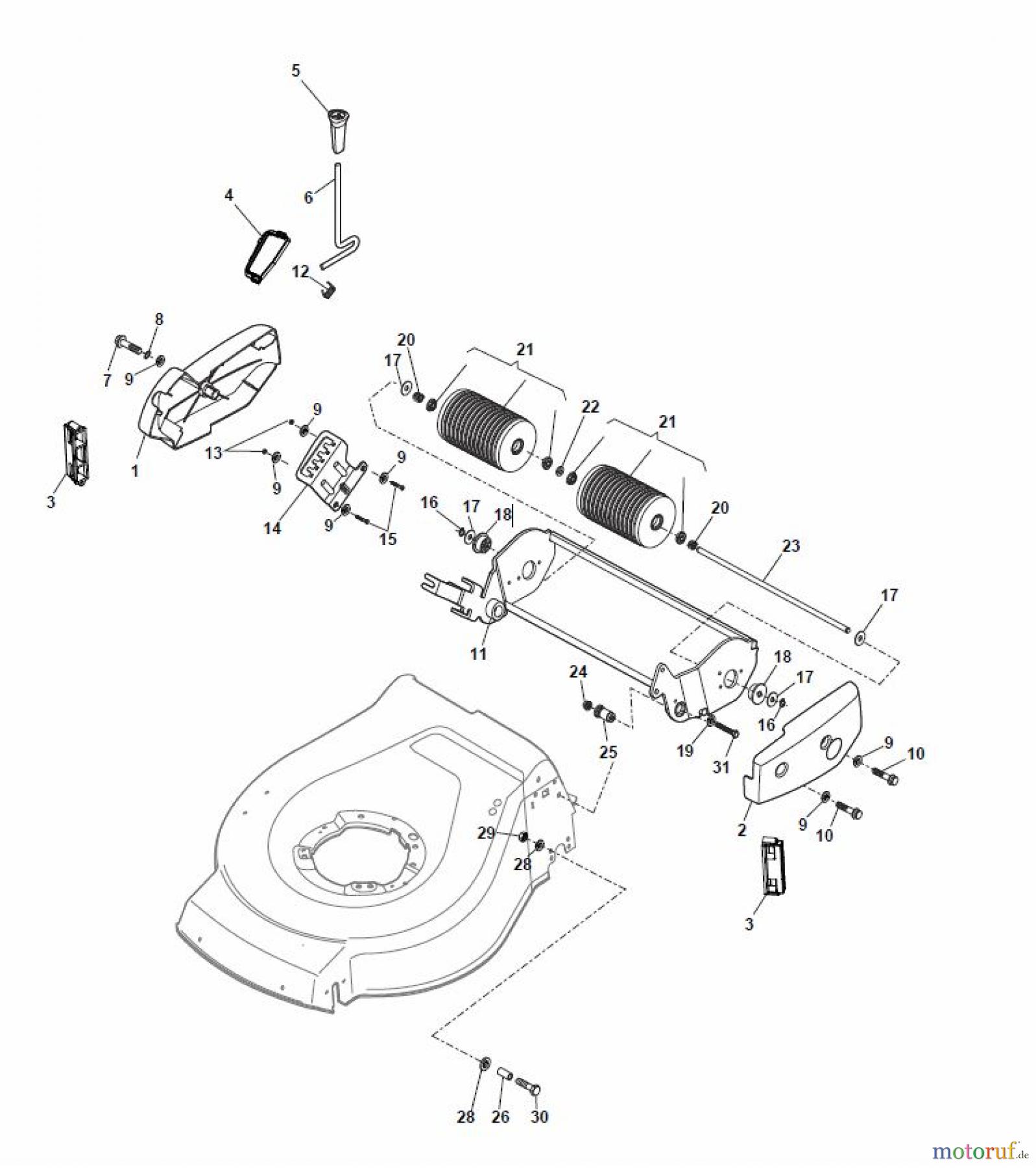 Global Garden Products GGP Rasenmäher Baujahr 2017 Benzin Ohne Antrieb 2017 NTL 484-R (Roller) Ass.Y Roller