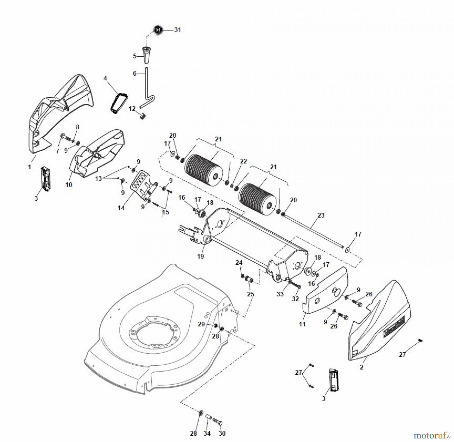  Global Garden Products GGP Rasenmäher Baujahr 2017 Benzin Ohne Antrieb 2017 NTL 484-R (Roller) Roller