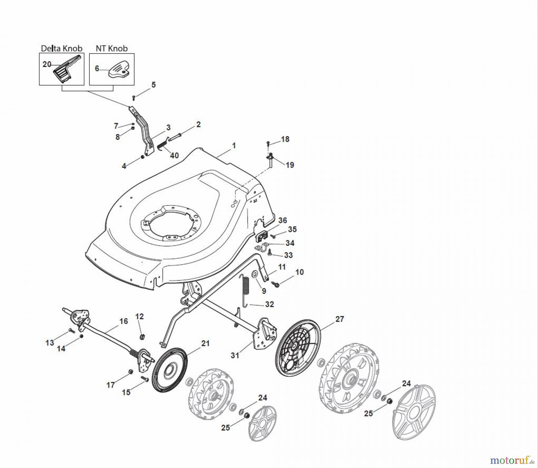 Global Garden Products GGP Rasenmäher Baujahr 2017 Benzin Ohne Antrieb 2017 NTL 534 W - 534 WQ Deck And Height Adjusting