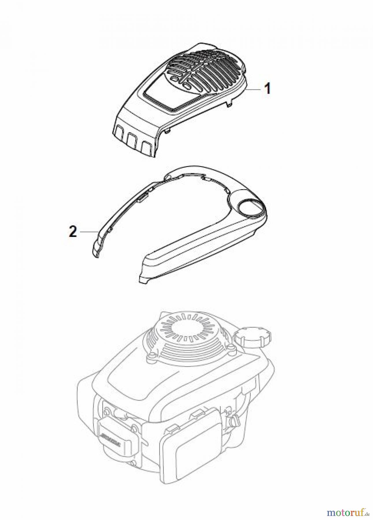 Global Garden Products GGP Rasenmäher Baujahr 2017 Benzin Ohne Antrieb 2017 NTL 534 W - 534 WQ Honda Engine Cover