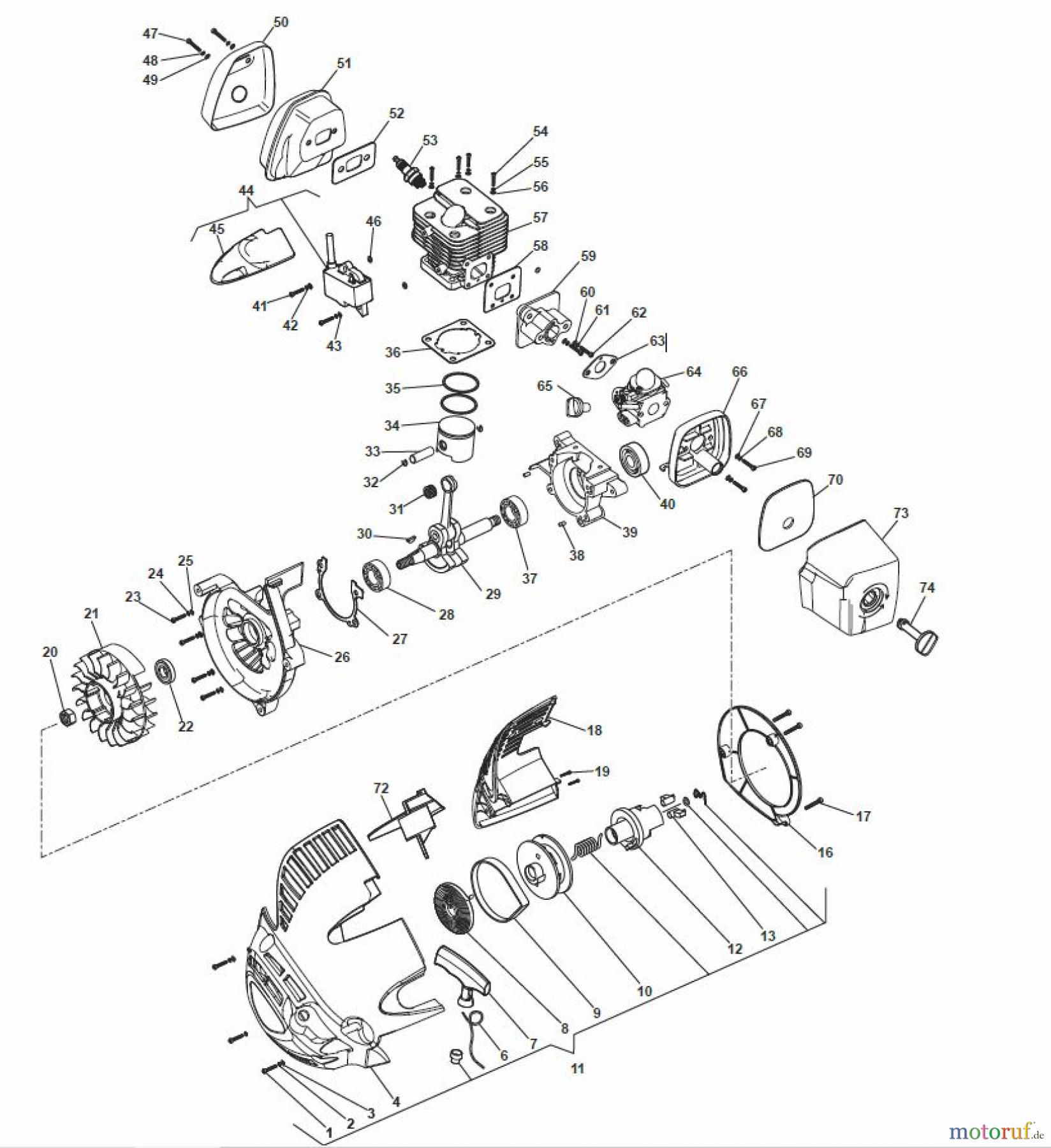 Global Garden Products GGP Laubsauger, Laubbläser Benzin 2017 SBL 327 V Engine