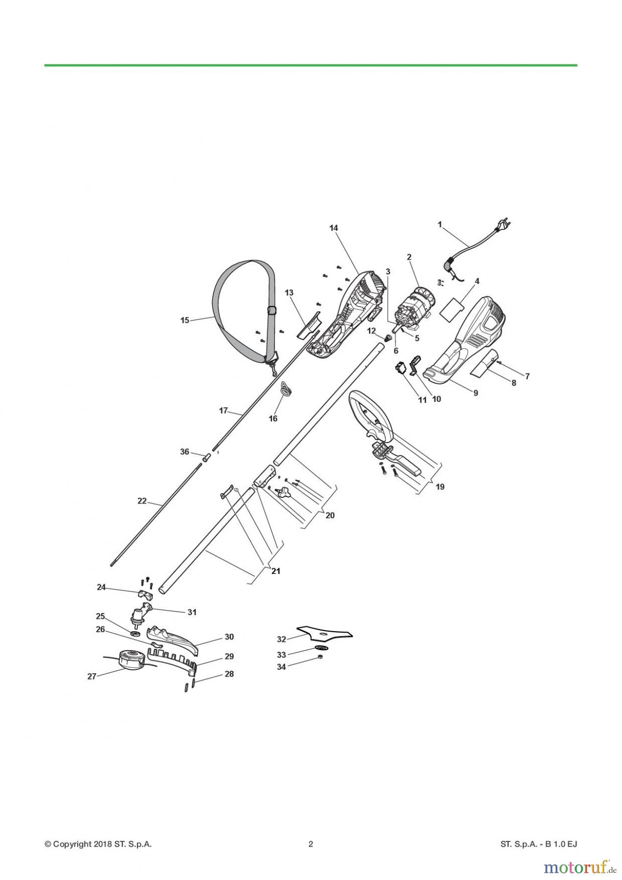  Global Garden Products GGP Motorsensen und Trimmer Elektro 2017 B 1.0 EJ