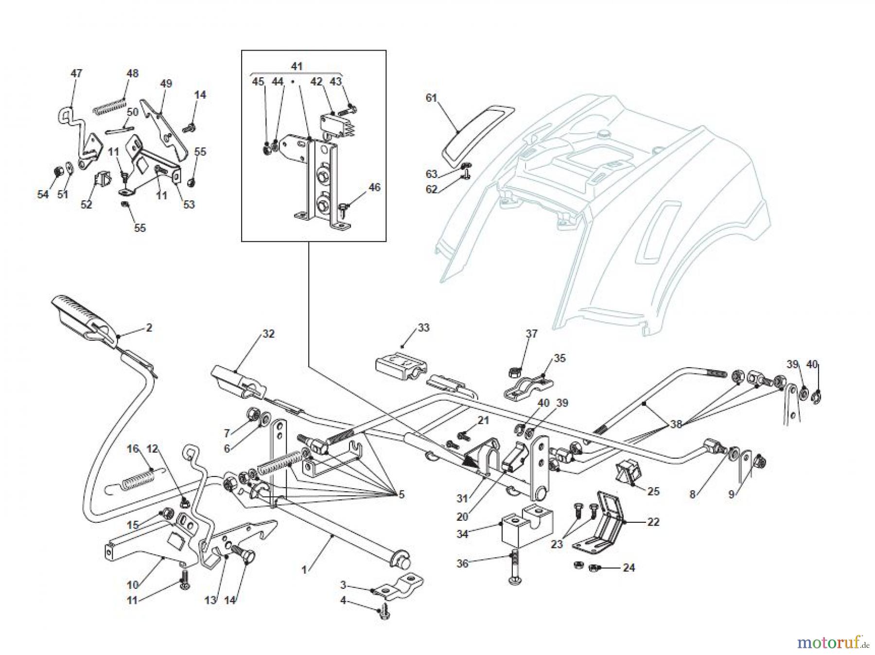 Global Garden Products GGP Aufsitzmäher Sammler Collecting 102-122cm 2017 NJA 102 HYDRO Brake And Gearbox Controls - Hydrogear