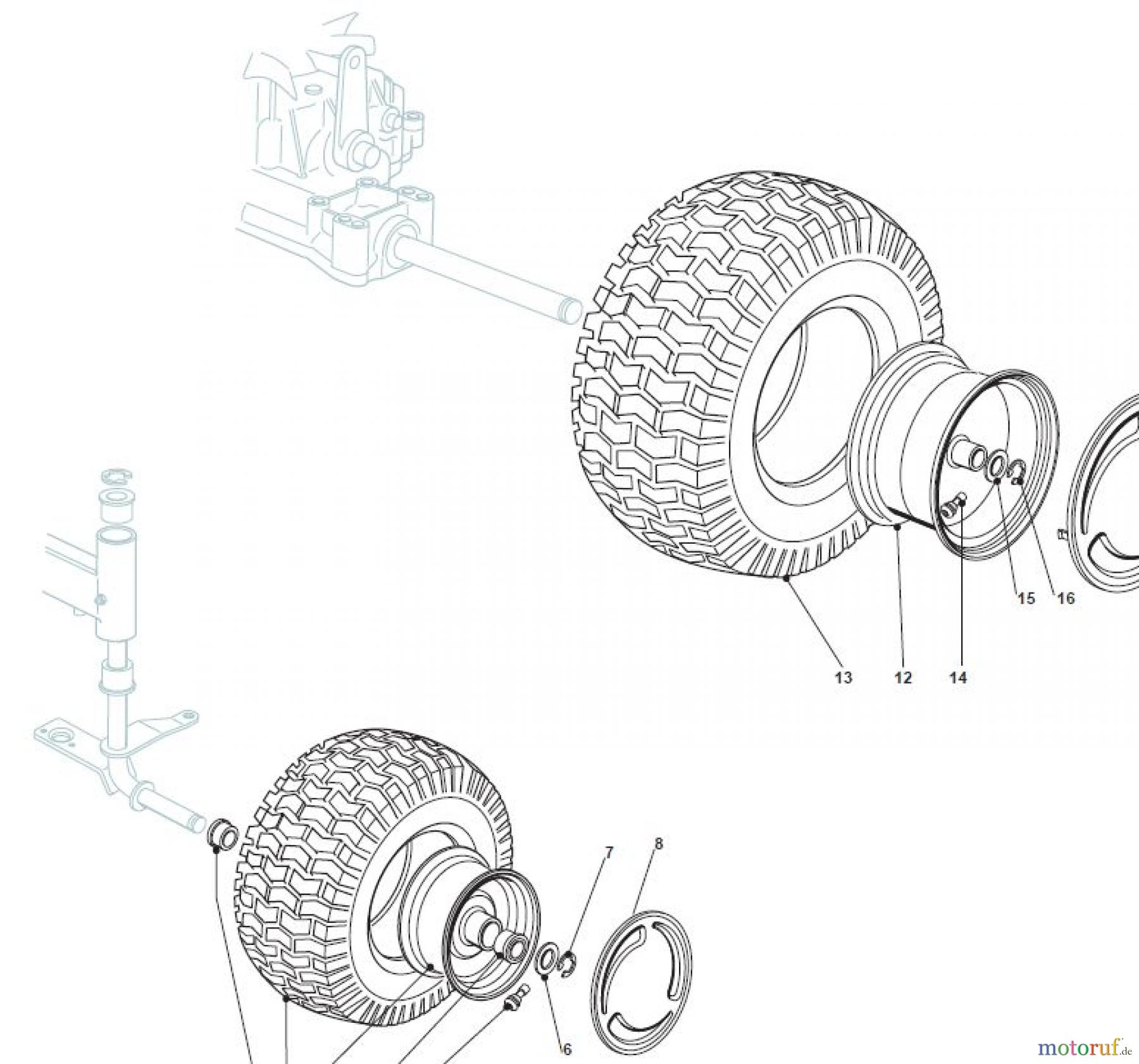 Global Garden Products GGP Aufsitzmäher Sammler Collecting 102-122cm 2017 NJA 102 HYDRO Wheels