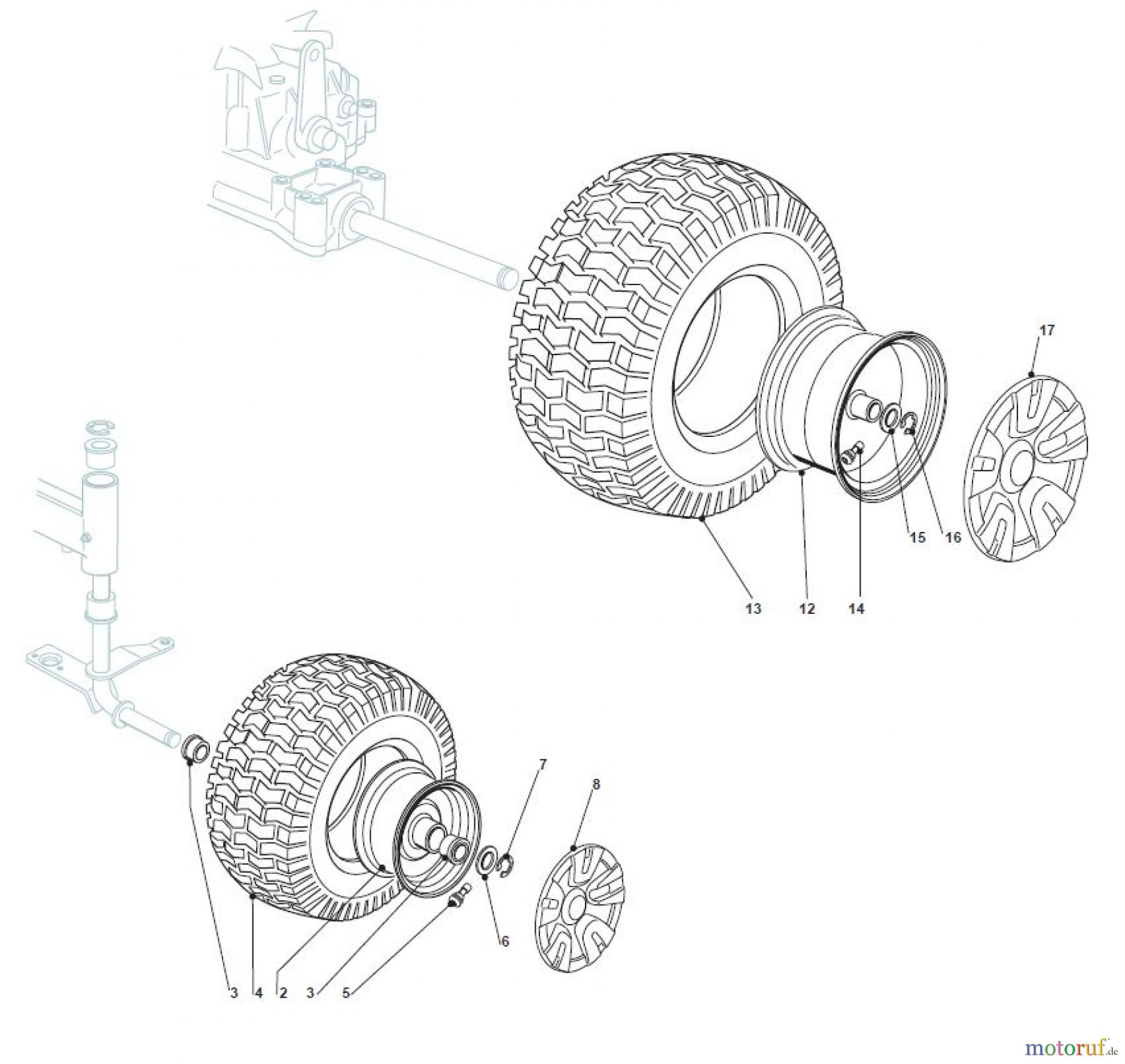 Global Garden Products GGP Aufsitzmäher Sammler Collecting 102-122cm 2017 NJA 102 HYDRO Wheels