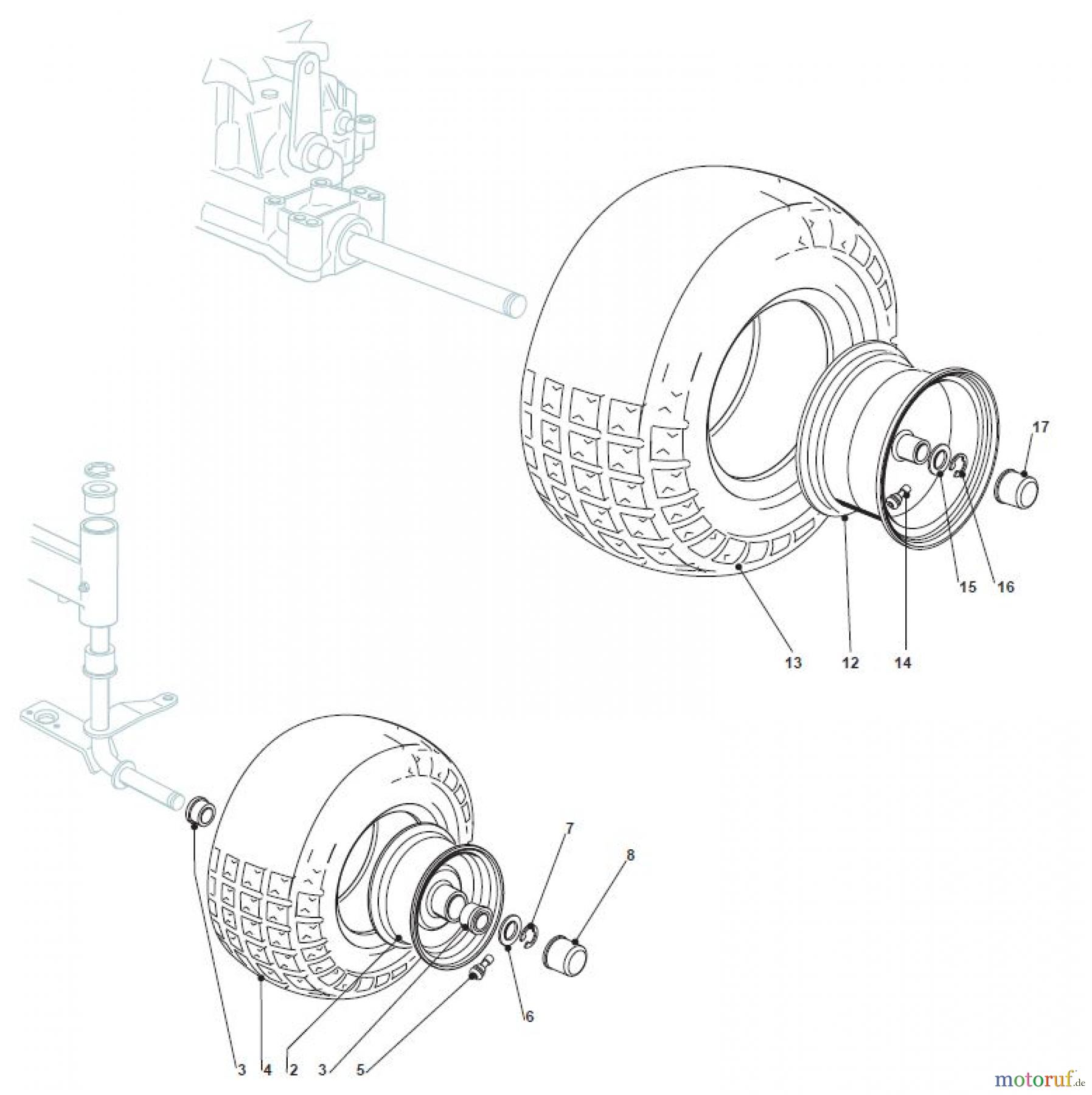 Global Garden Products GGP Aufsitzmäher Sammler Collecting 102-122cm 2017 NJA 102 HYDRO Wheels
