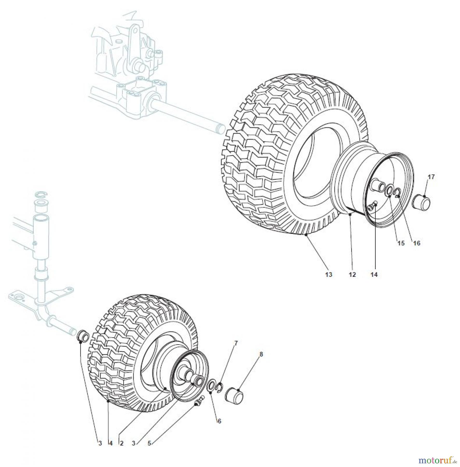 Global Garden Products GGP Aufsitzmäher Sammler Collecting 102-122cm 2017 NJA 102 Wheels