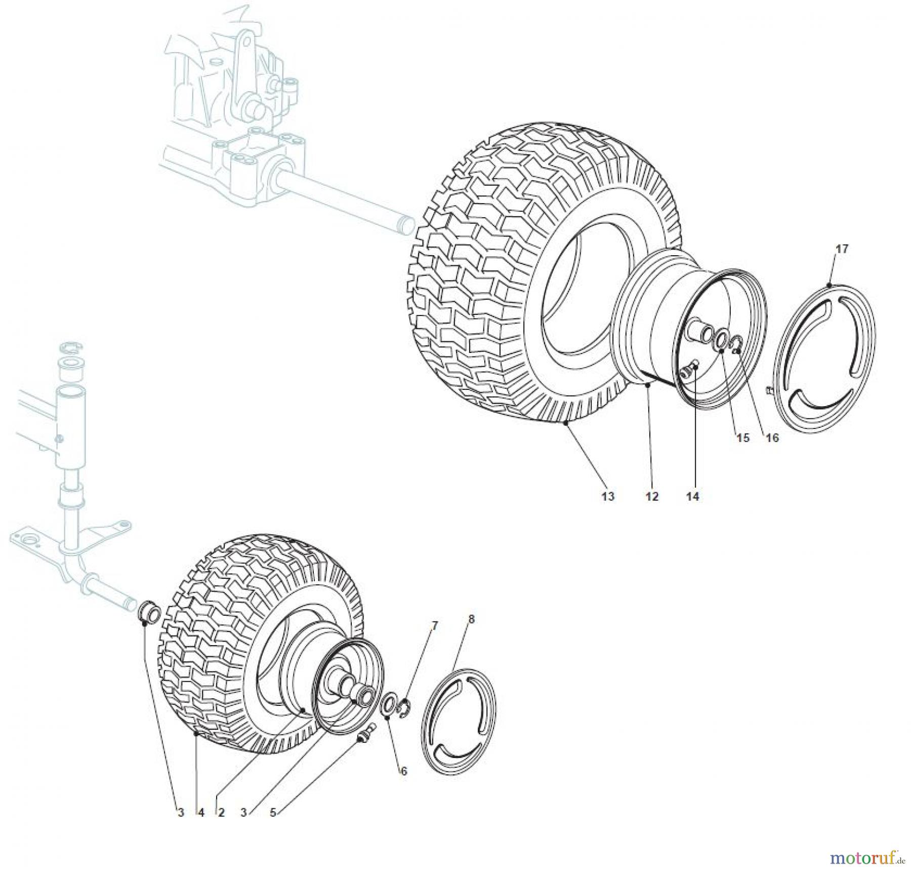Global Garden Products GGP Aufsitzmäher Sammler Collecting 102-122cm 2017 NJA 102 Wheels