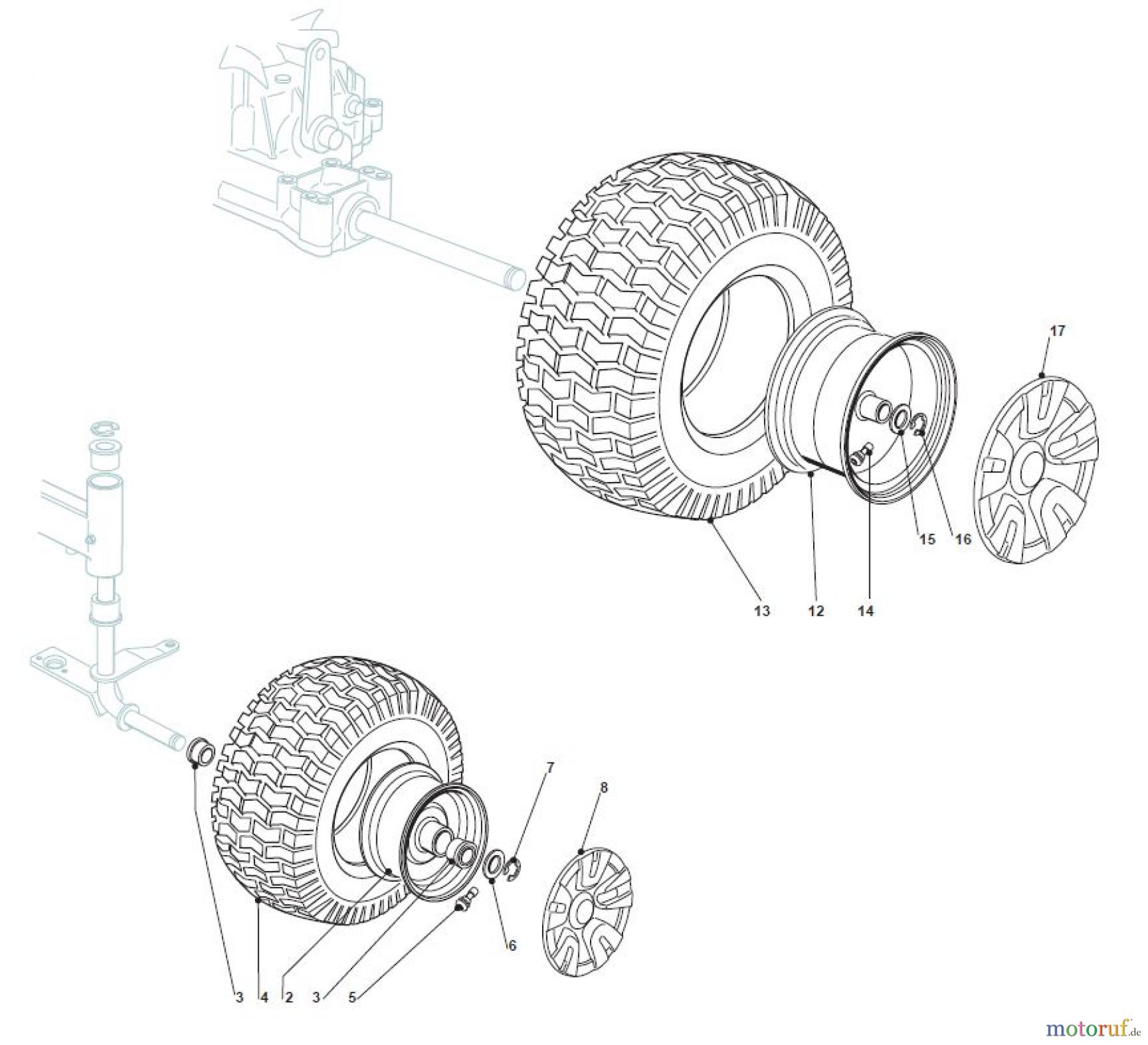 Global Garden Products GGP Aufsitzmäher Sammler Collecting 102-122cm 2017 NJA 102 Wheels