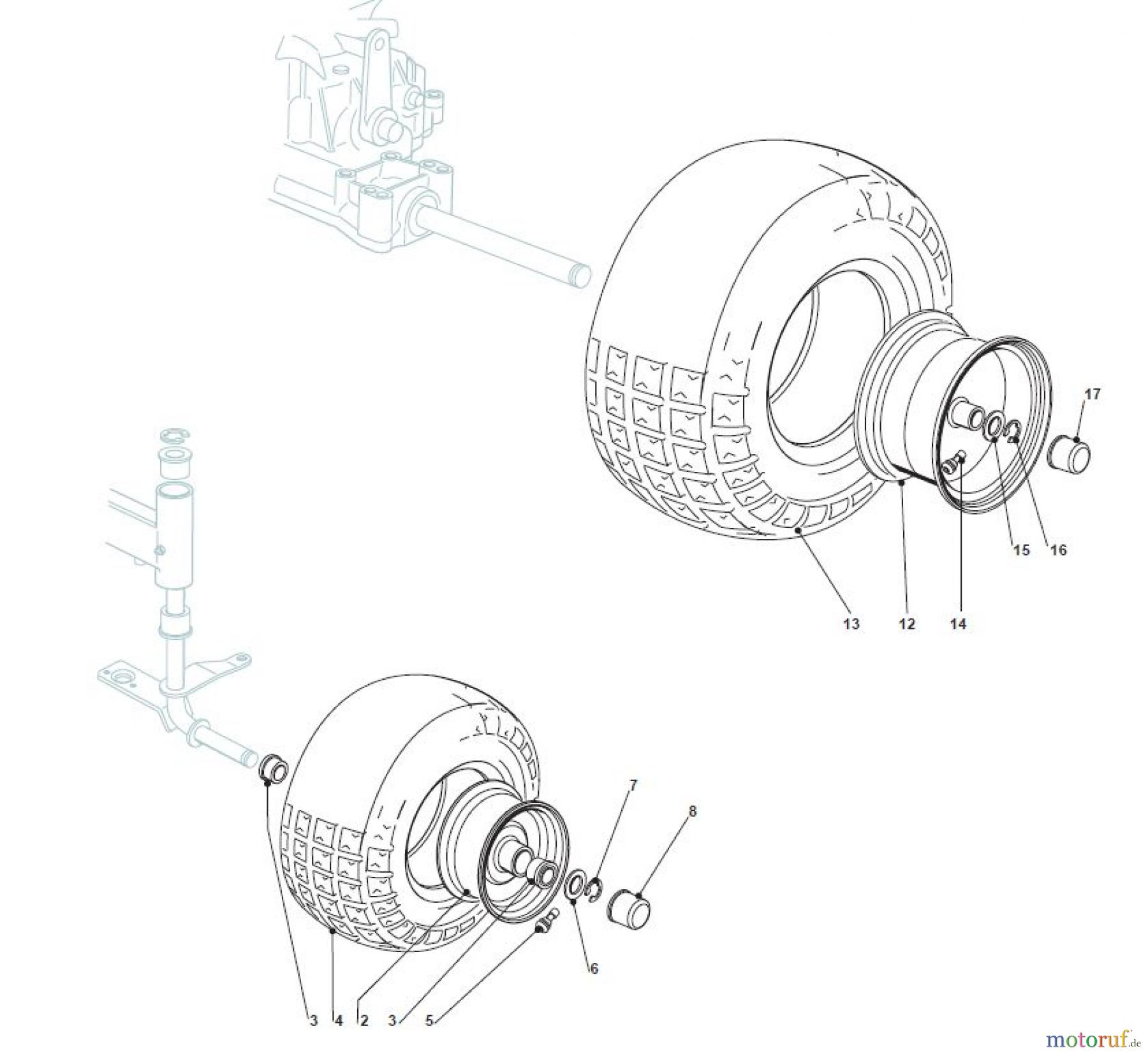 Global Garden Products GGP Aufsitzmäher Sammler Collecting 102-122cm 2017 NJA 102 Wheels