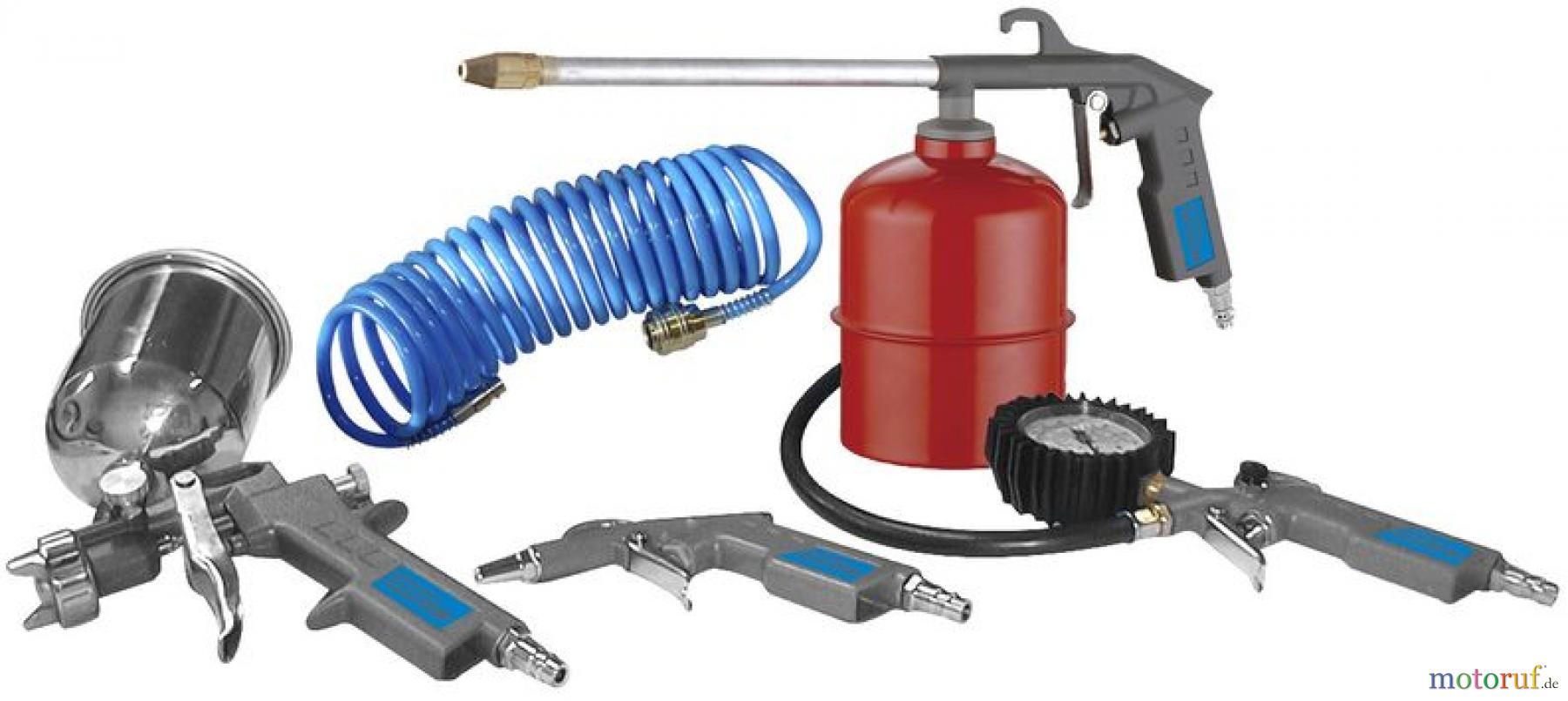  Güde Drucklufttechnik Druckluft Zubehör Sets DRUCKLUFT-SET 5-TLG.(METALL) - 84089