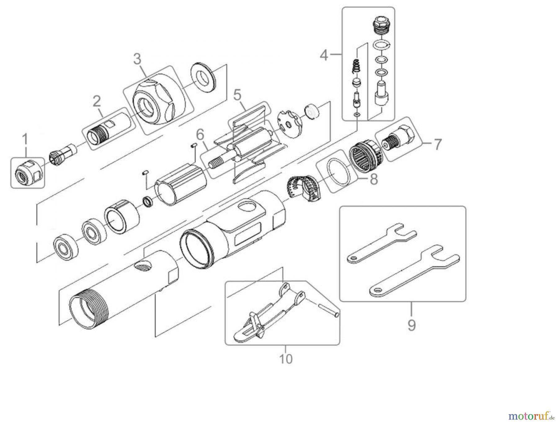 Güde Drucklufttechnik Druckluftwerkzeuge Schleifer und Bohrer DL-STABSCHLEIFER 22000 PRO - 75160 FSL75160-01