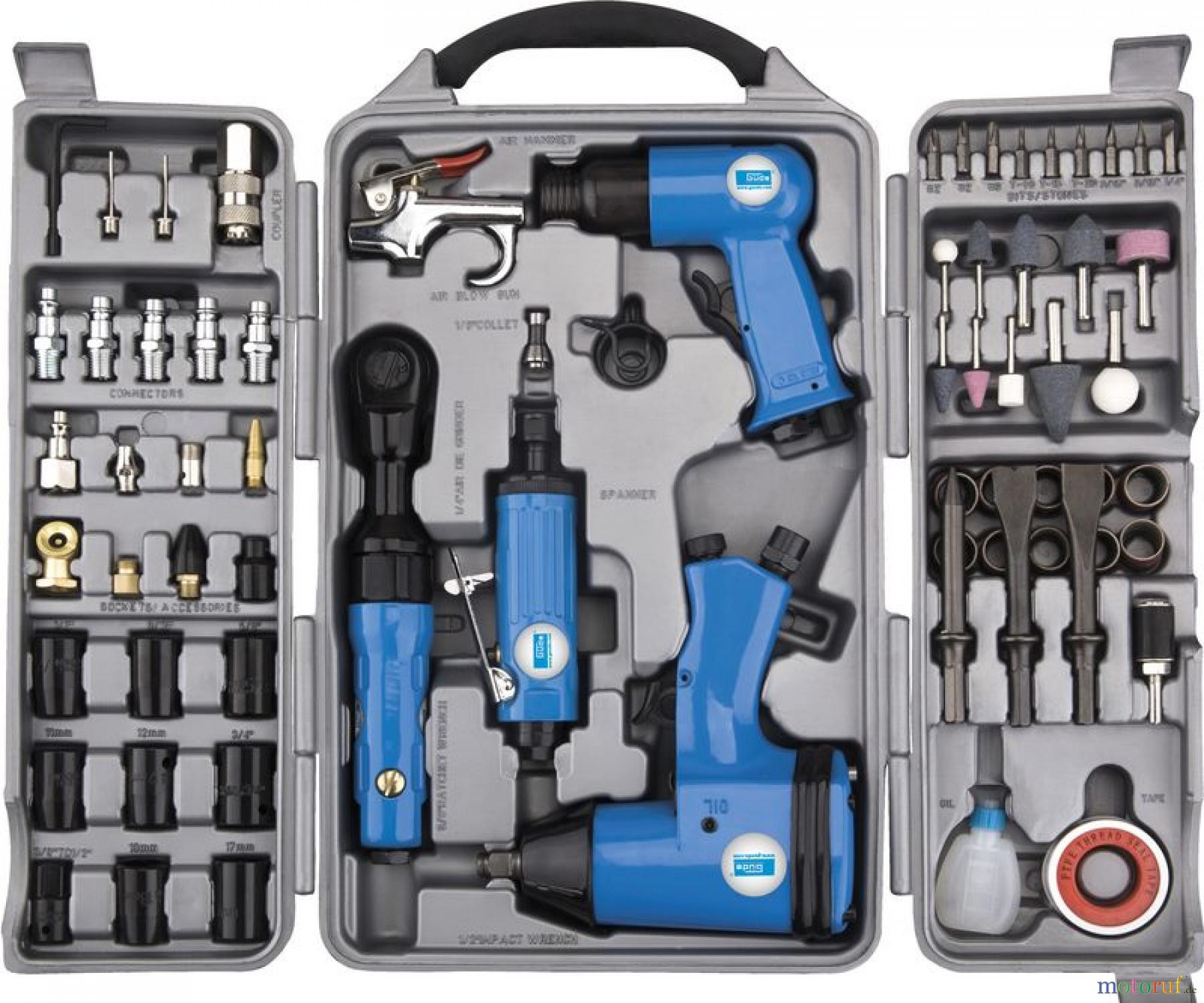 Güde Drucklufttechnik Druckluftwerkzeuge Sets DRUCKLUFTGERÄTE-SET 71 TLG. - 40401