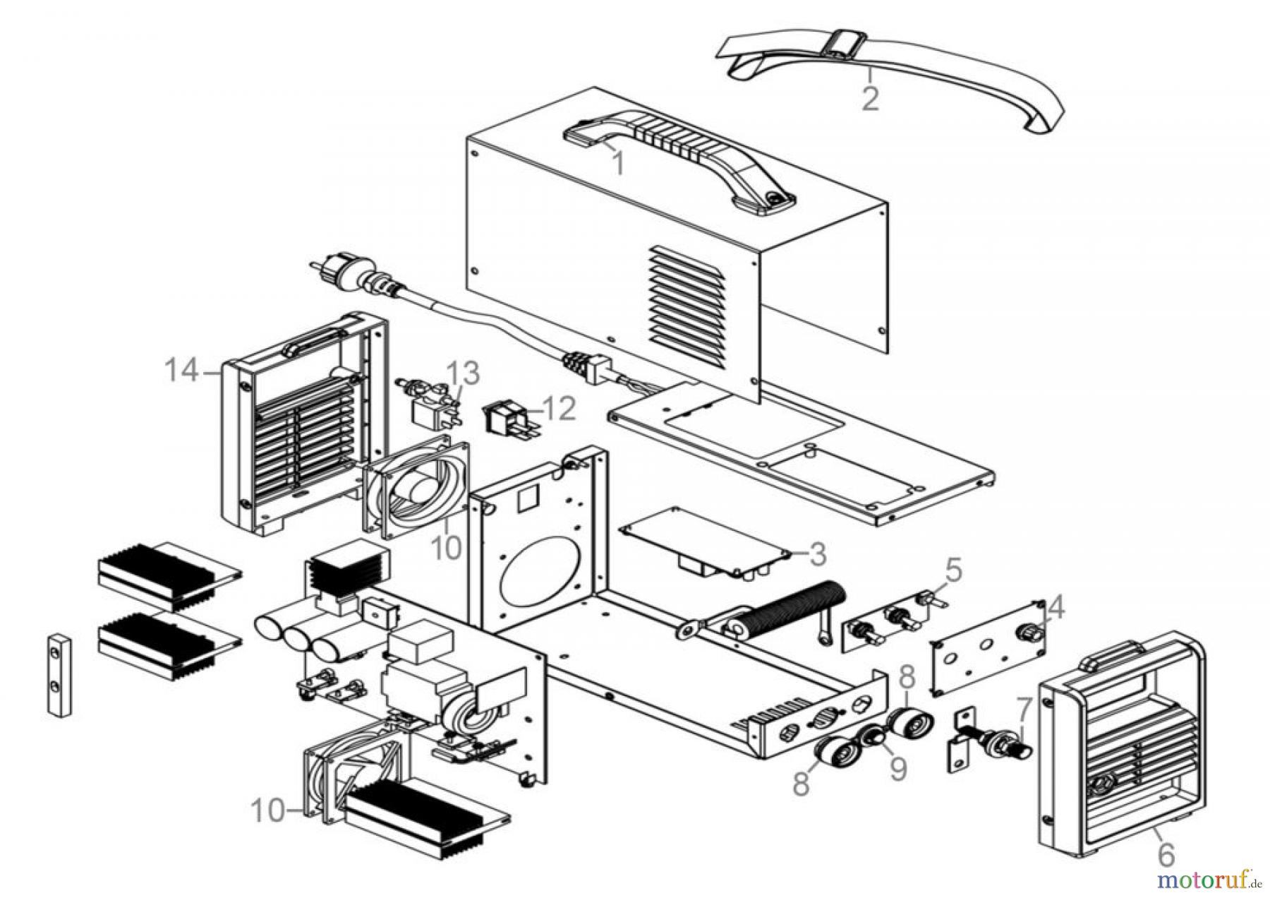 Güde Schweißtechnik Schweißgeräte Inverterschweißen bis 150 A Inverter GIS 160 WIG/HF - 20059 FSL20059-01