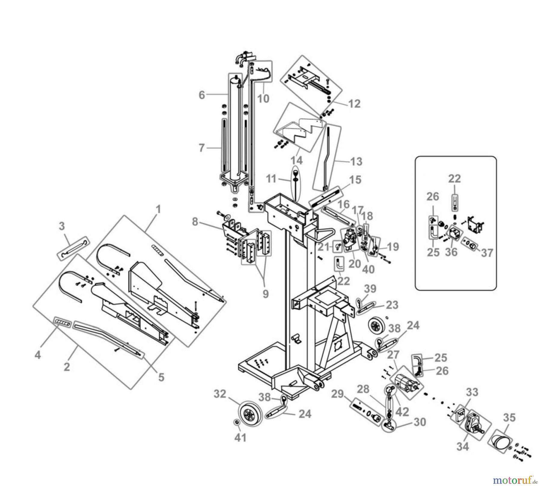 Güde Brennholzbearbeitung Holzspalter über 10 t Spaltdruck HOLZSPALTER DHH 1100/20 TZ - 02055 FSL02055-01