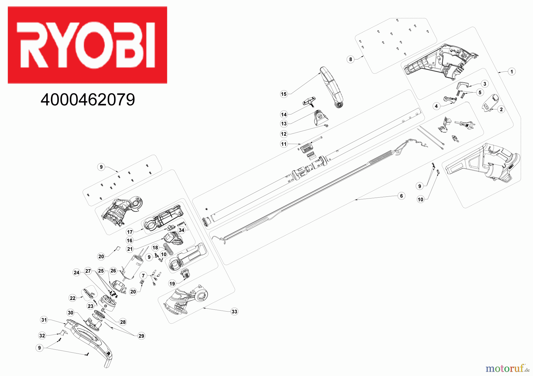 Ryobi Rasentrimmer Akku RLT1831H25F Trimmer RLT1831H25F Trimmer