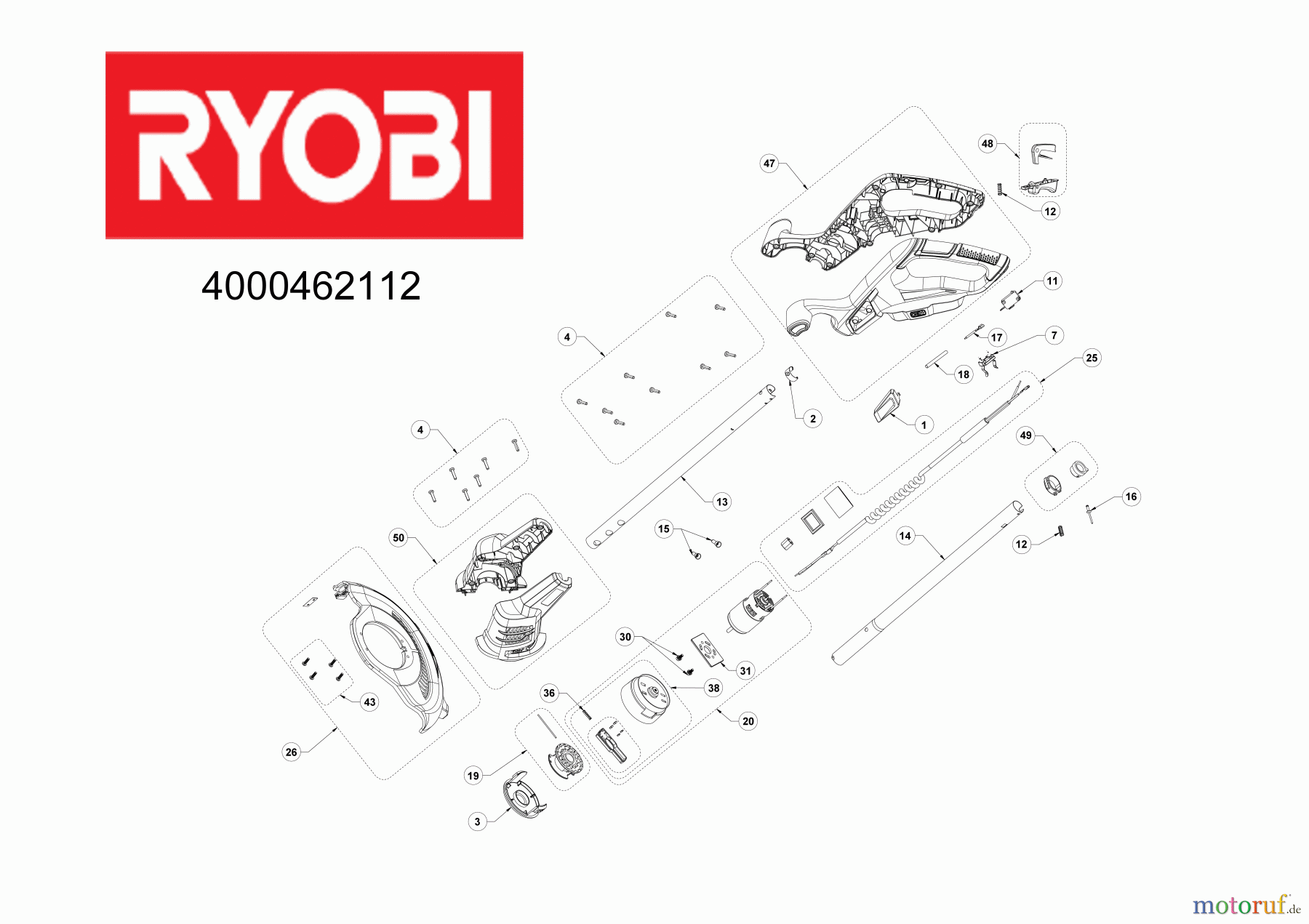 Ryobi Rasentrimmer Akku RLT1825M13S Trimmer RLT1825M13S Trimmer