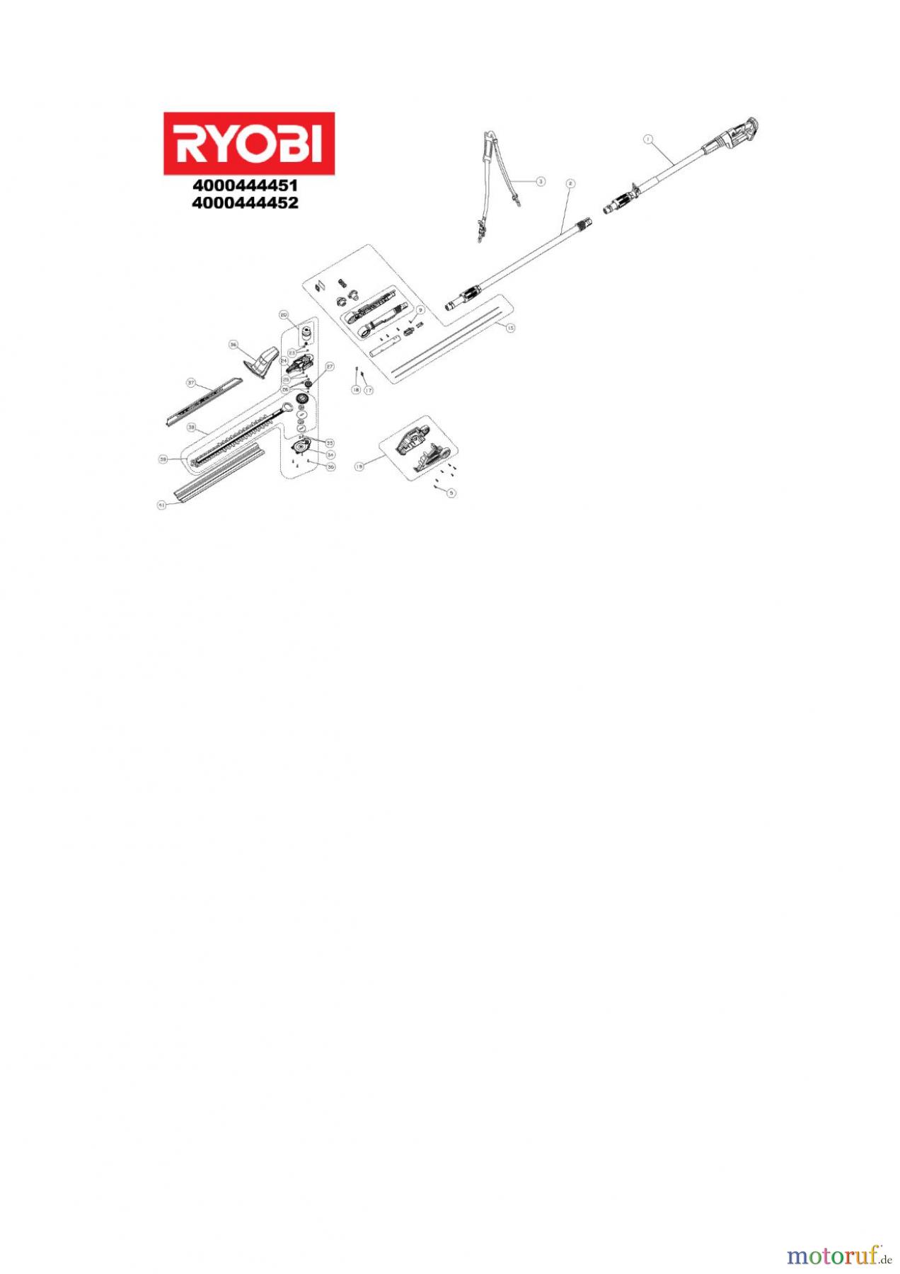 Ryobi Heckenscheren Akku RPT184515 Heckenschere RPT184515 Heckenschere