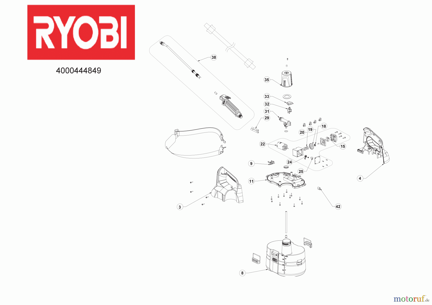 Ryobi Sprühgeräte Sonstige Sprühgeräte OWS1880 Sprühgerät OWS1880 Sprühgerät