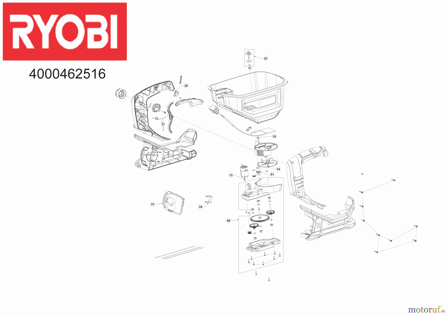 Ryobi Sonstige Geräte OSS1800 Streugerät OSS1800 Streugerät