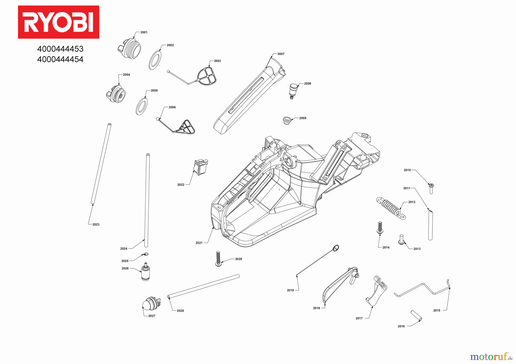 Ryobi Kettensägen Benzin RCS3840T 38 cm³ Benzin-Kettensäge Seite 2