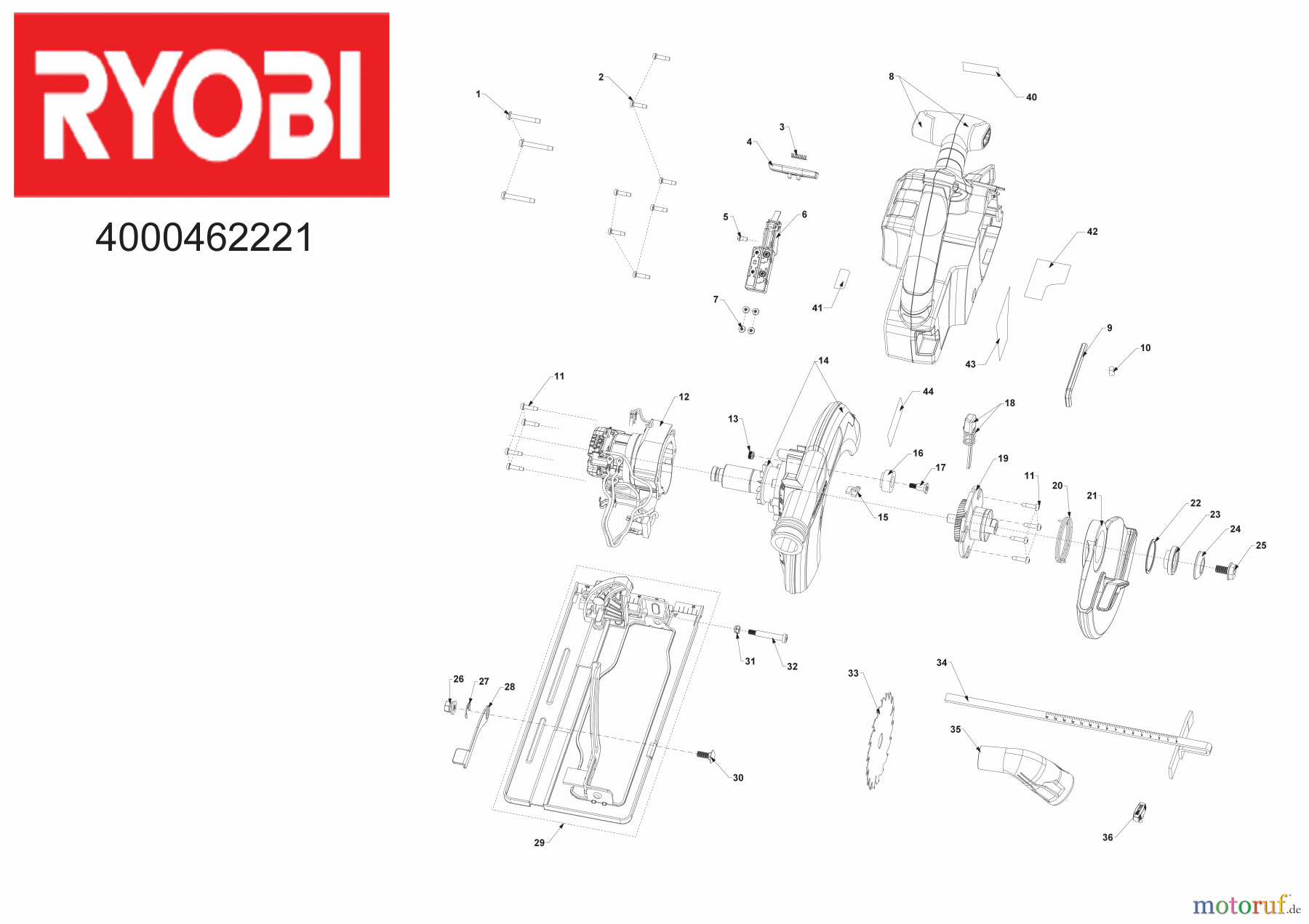 Ryobi Sägen Kreissägen R18CS7-0 18 V Brushless Akku-Handkreissäge Seite 1
