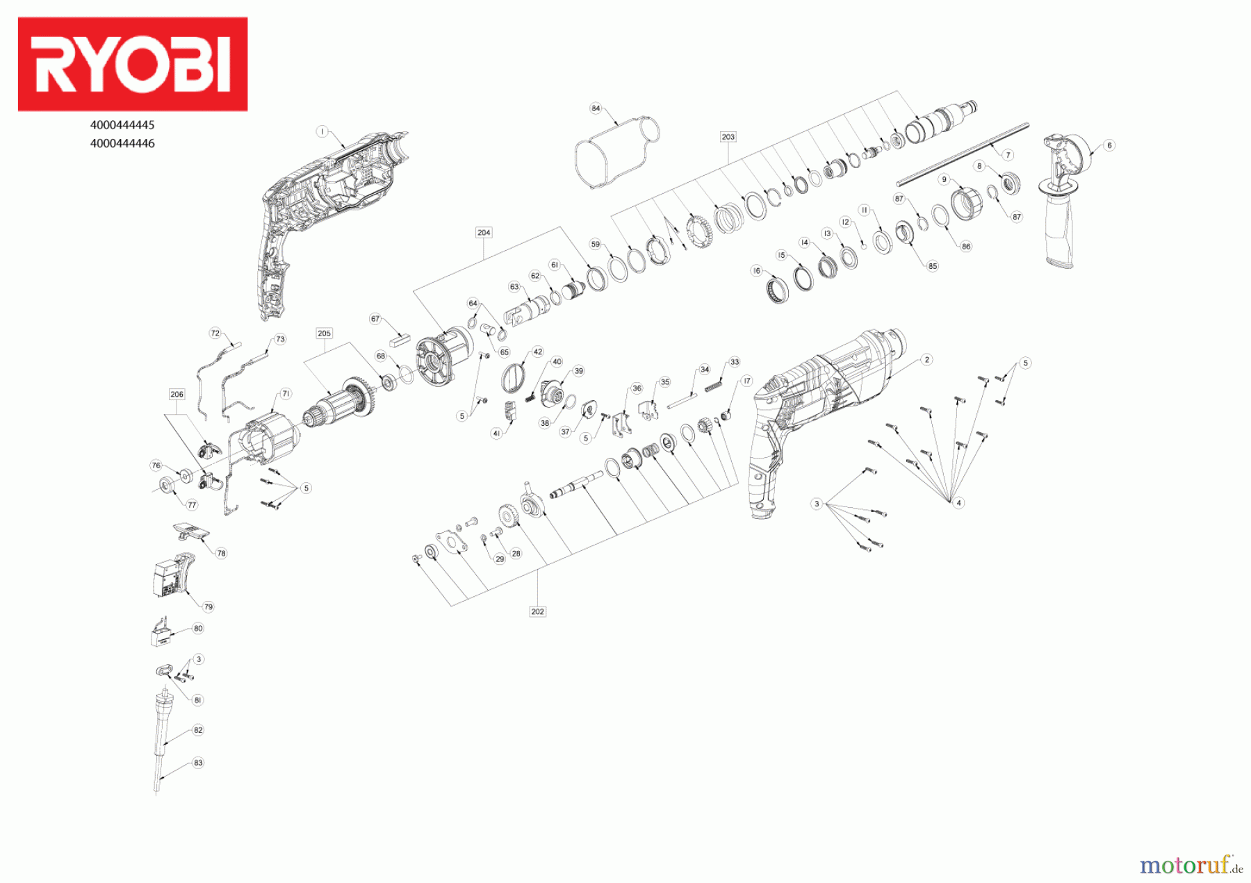 Ryobi (Schlag-)Bohrschrauber Bohrhämmer RSDS680-K 680 W Bohr- & Meißelhammer Seite 1