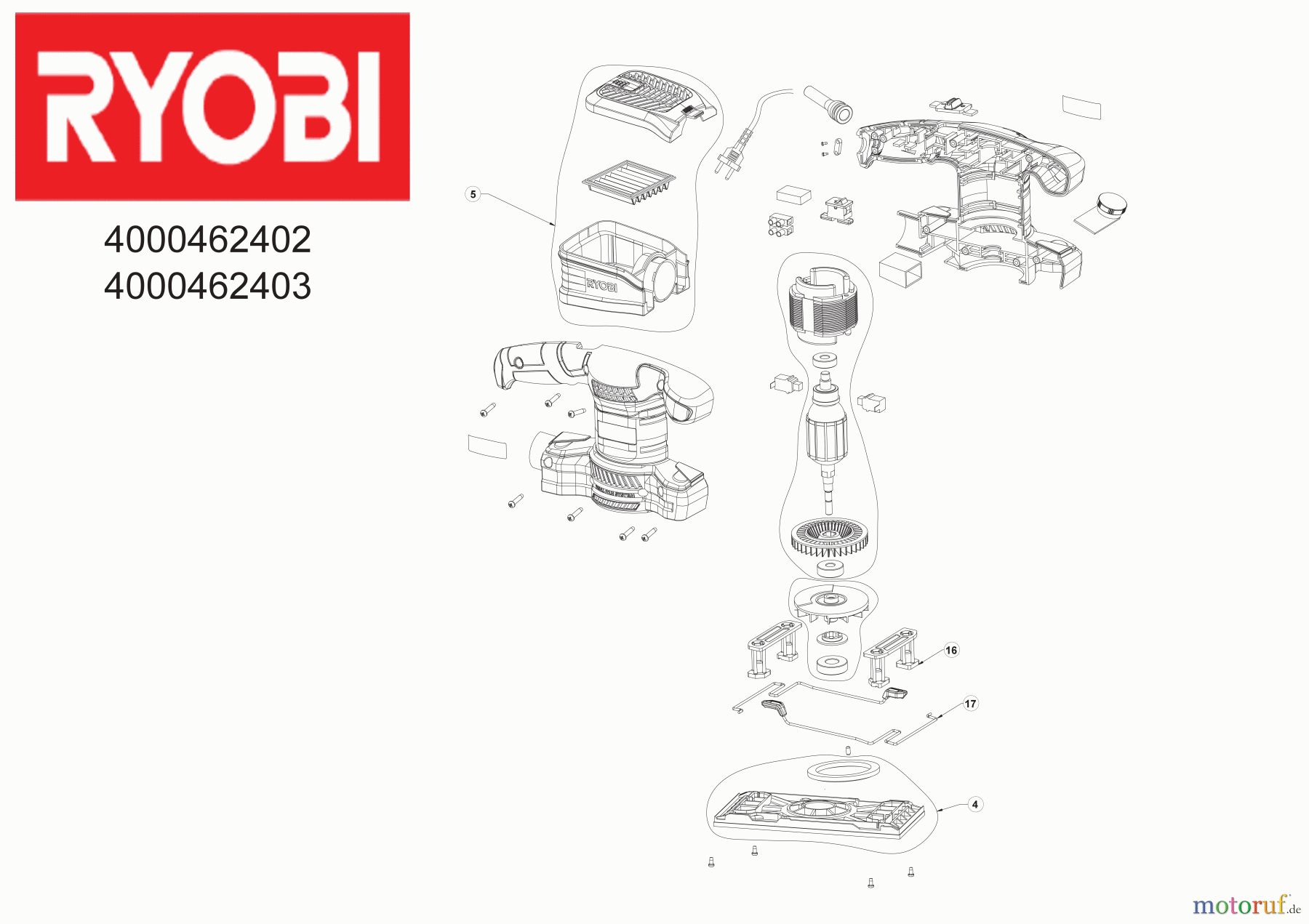 Ryobi Schleifgeräte Schwingschleifer RSS280-S 280 W Schwingschleifer Seite 1