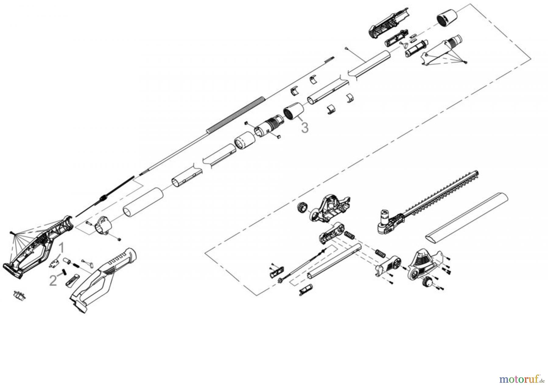  Güde Gartentechnik Heckenscheren Akku-Heckenscheren TELESKOP HECKENSCHERE HST 18-201-05 - 58592 FSL58592-01