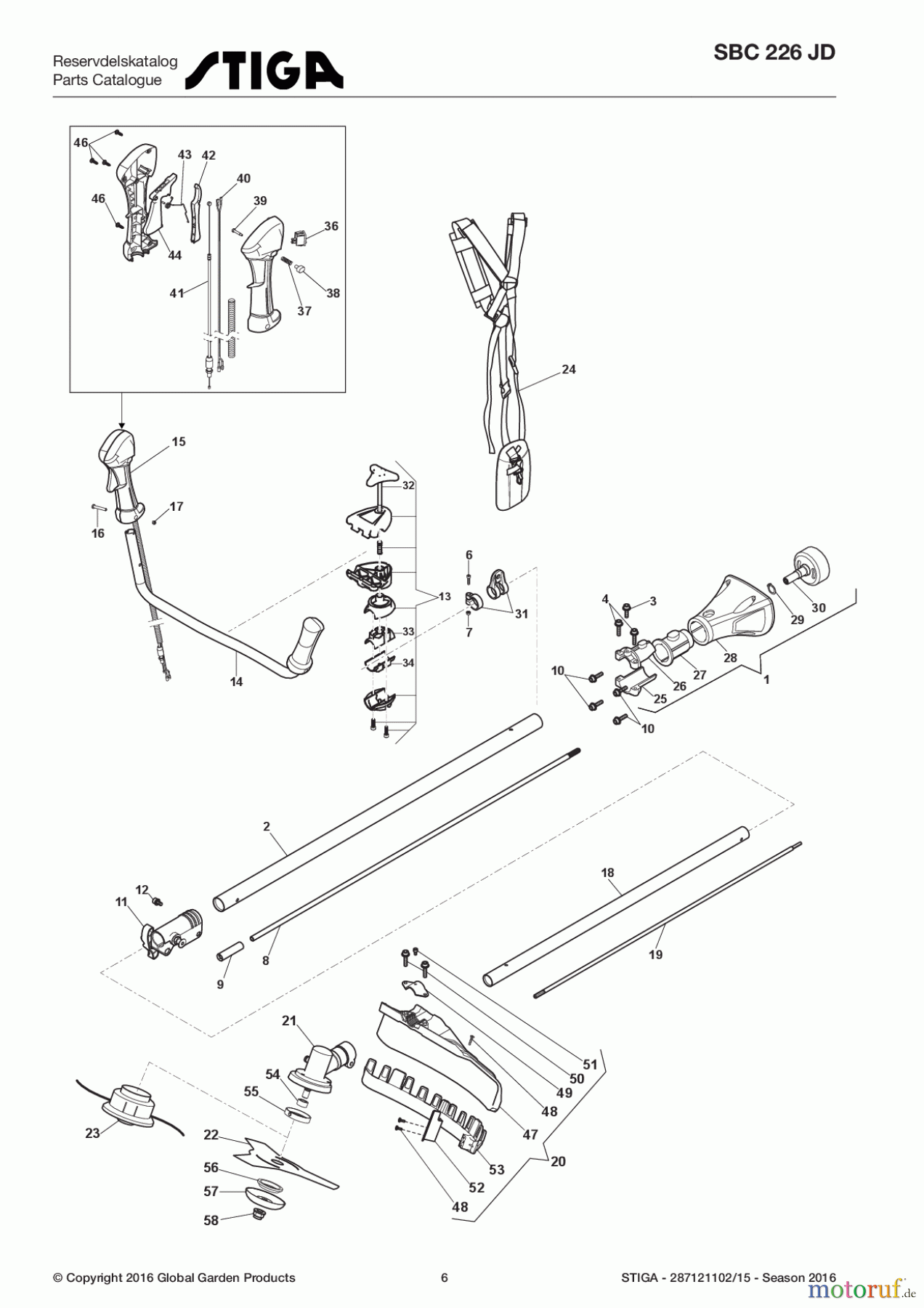 Stiga Motorsensen, Trimmer Baujahr 2017 Benzin 2017 SBC 226 JD 287121102/15 - Season 2017 Transmission