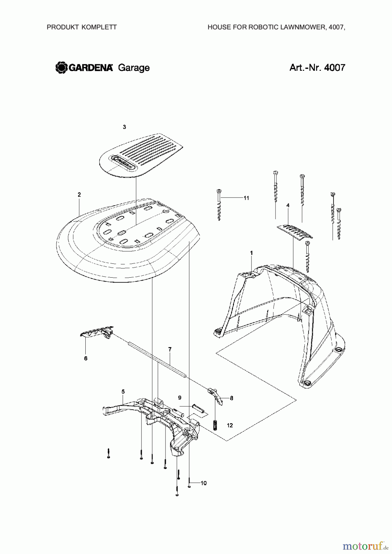 Gardena Mähroboter HOUSE FOR ROBOTIC LAWNMOWER HOUSE FOR ROBOTIC LAWNMOWER, 4007