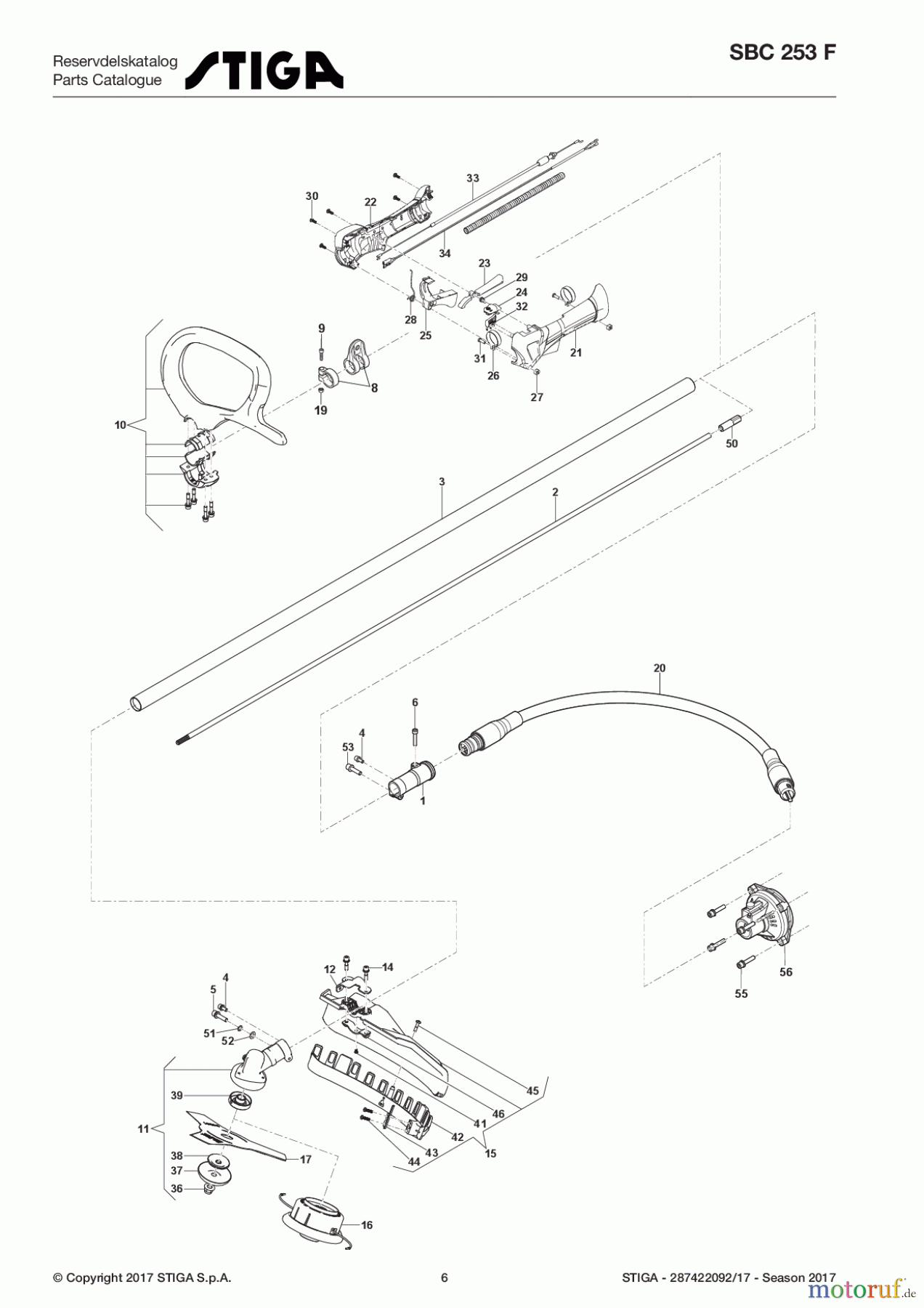 Stiga Motorsensen, Trimmer Baujahr 2017 Benzin 2017 SBC 253 F 287422092/17 - Season 2017 Transmission