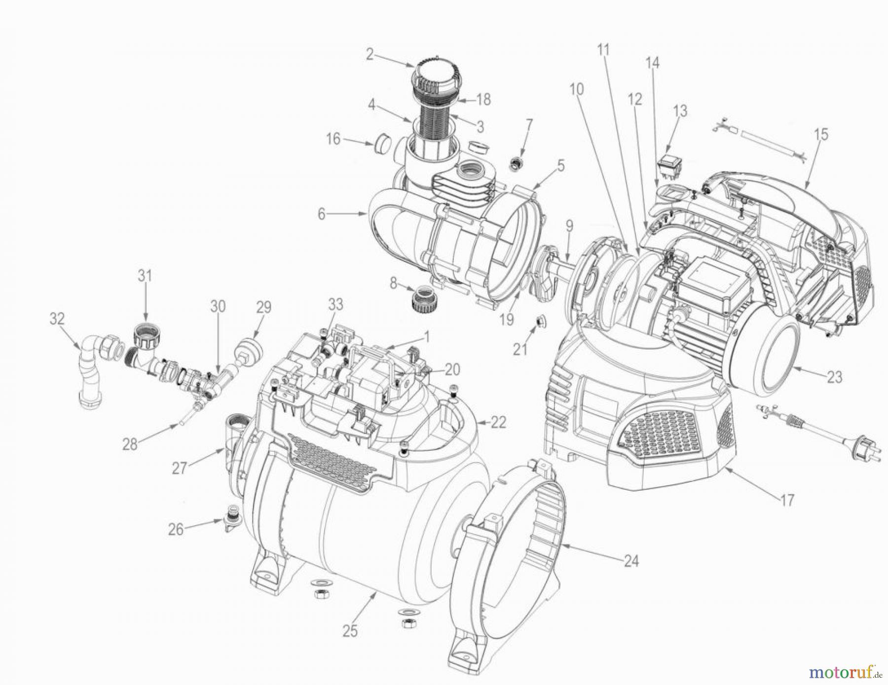  Güde Pumpentechnik Hauswasserwerke HAUSWASSERWERK HWW 1400 VF - 94231 FSL94231-02