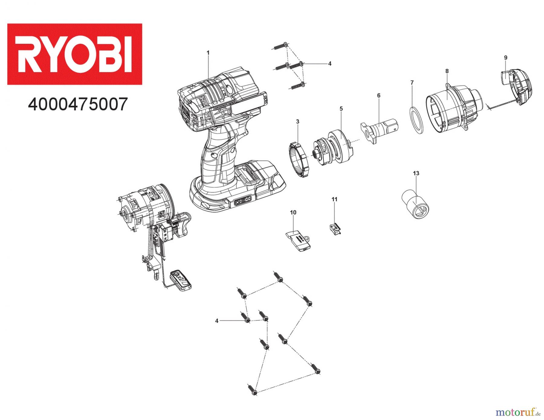  Ryobi (Schlag-)Bohrschrauber Akkuschrauber R18IW70 Seite 1